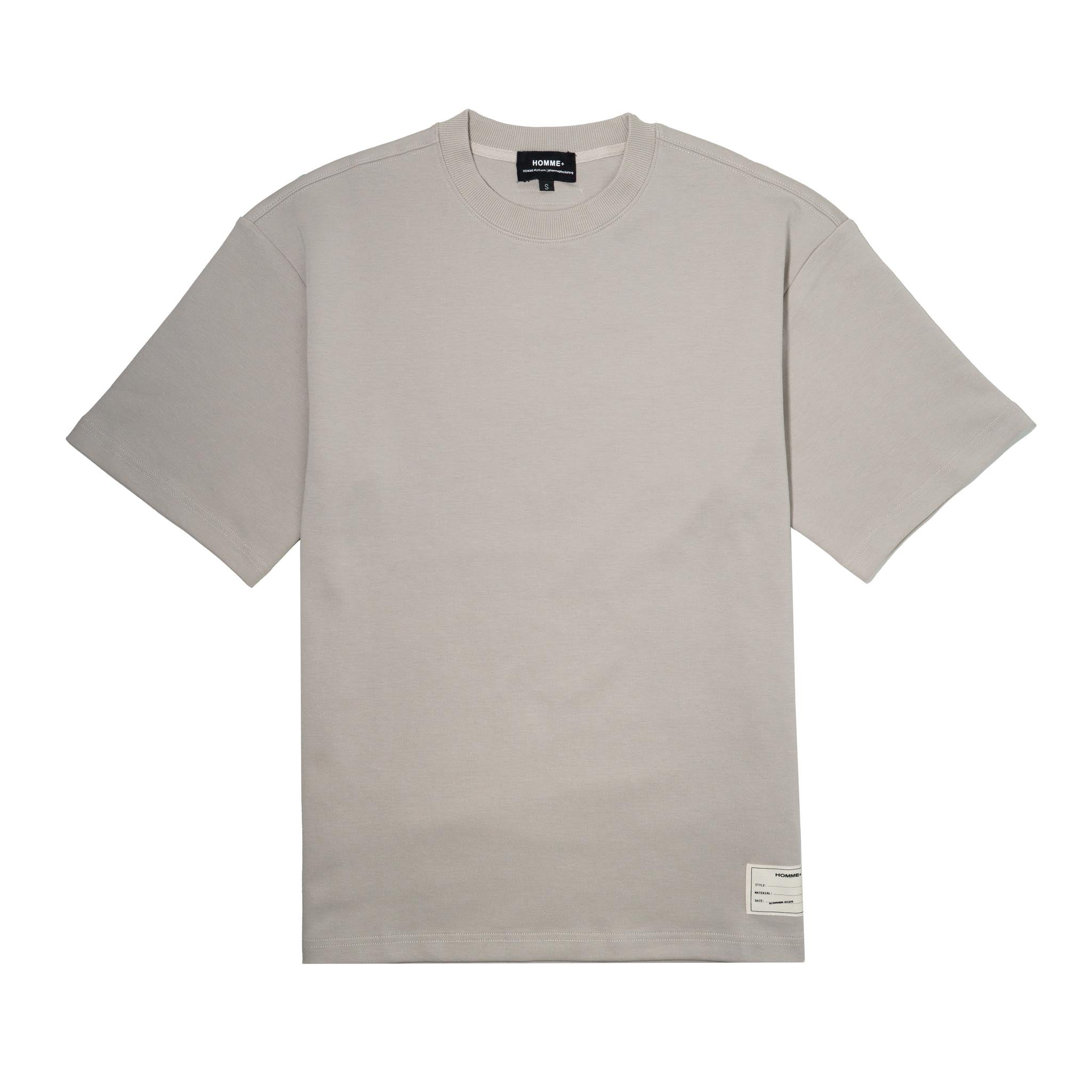 HOMME+ Woven Patch Tee Mushroom