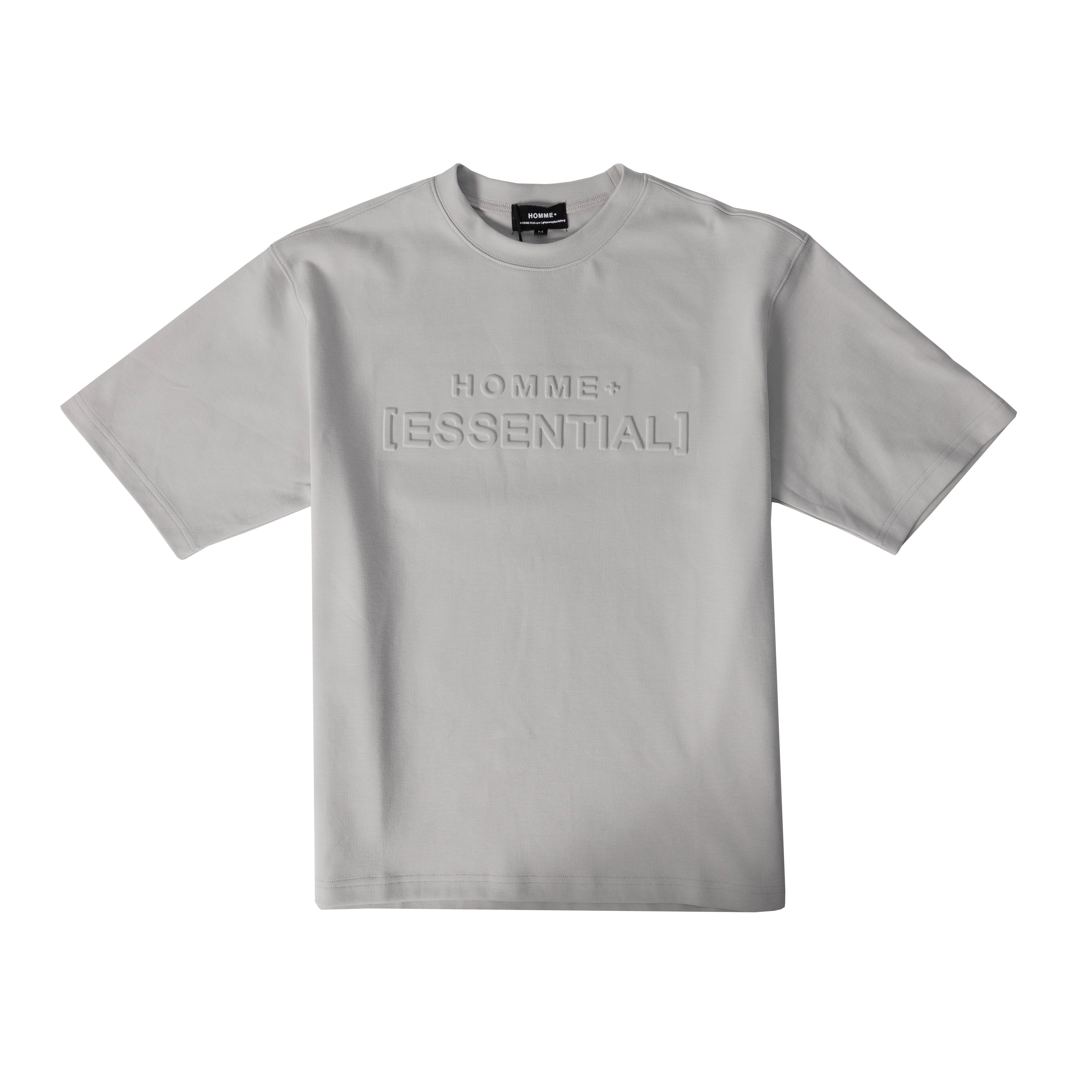 HOMME+ Essential Raised Print Tee Cloud