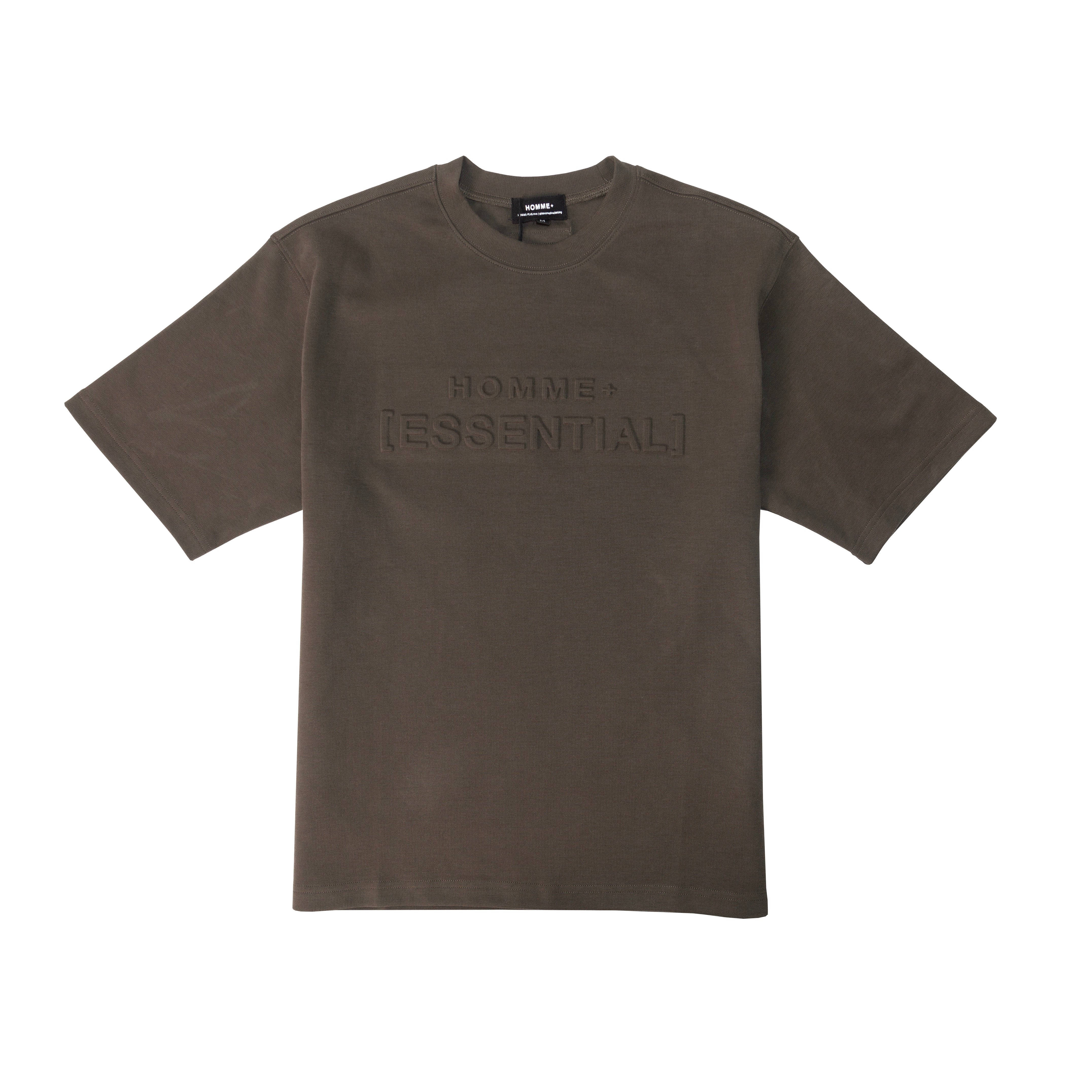 HOMME+ Essential Raised Print Tee Onyx