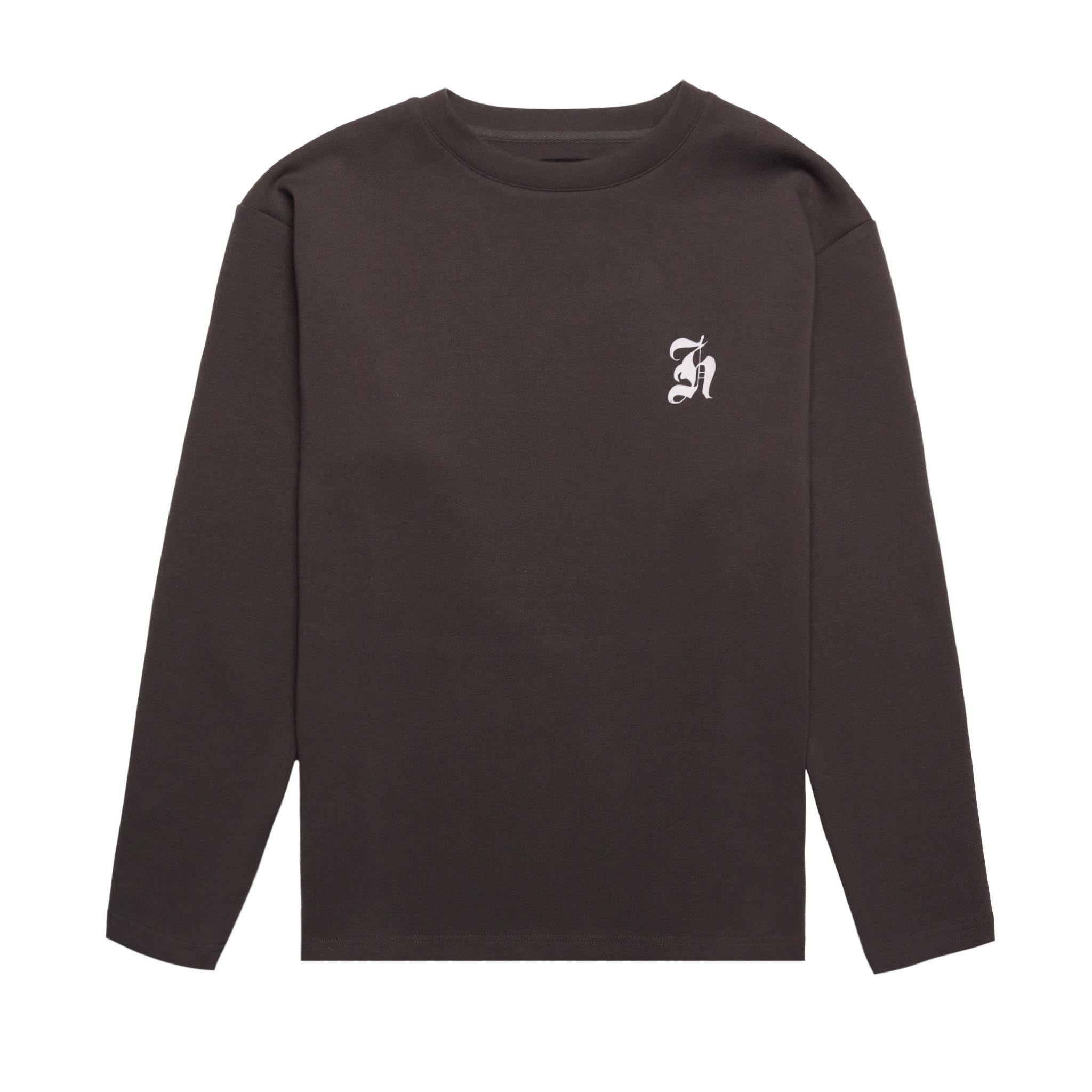 HOMME+ Old English Script L/S Tee Charcoal