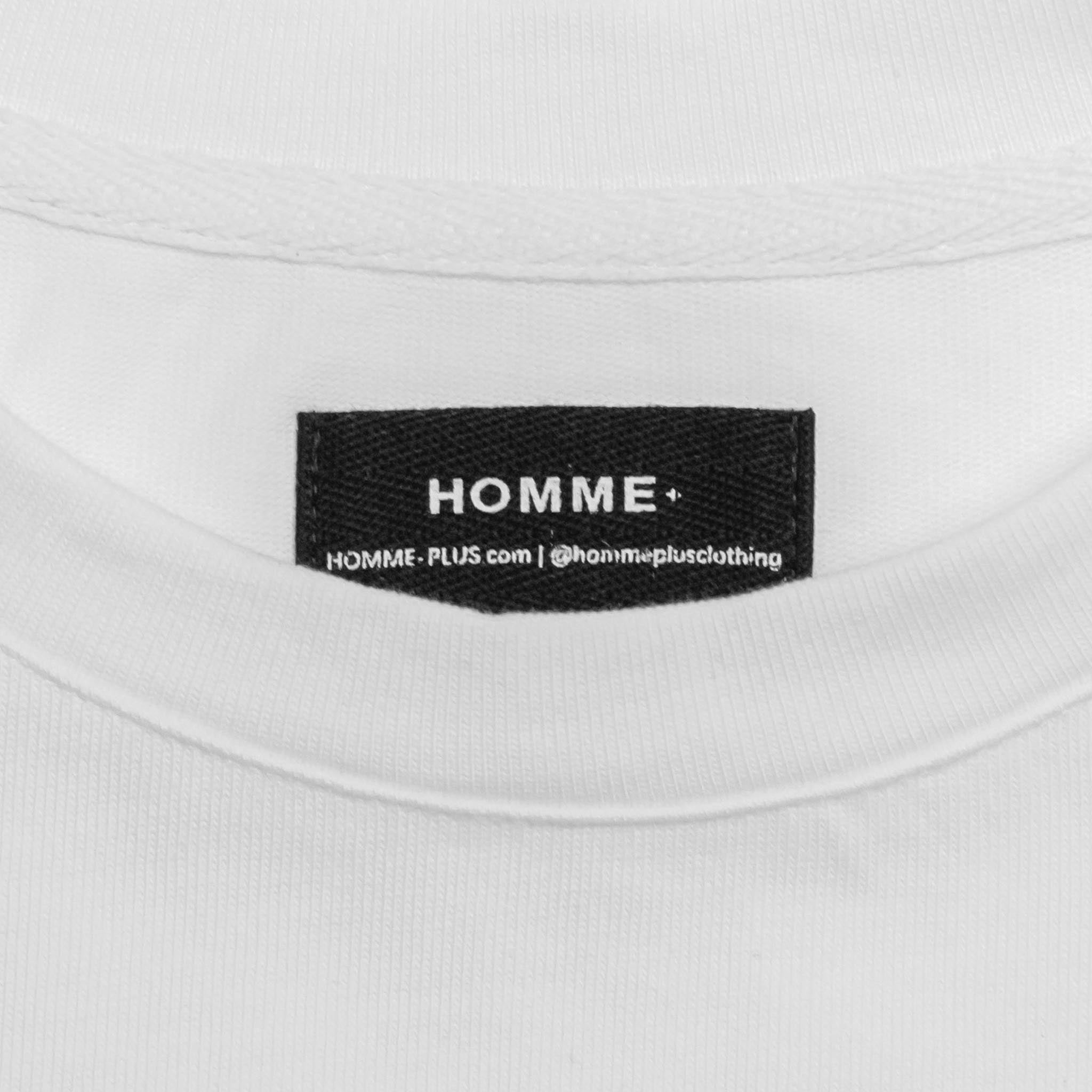 HOMME+ Old English Script Tee White