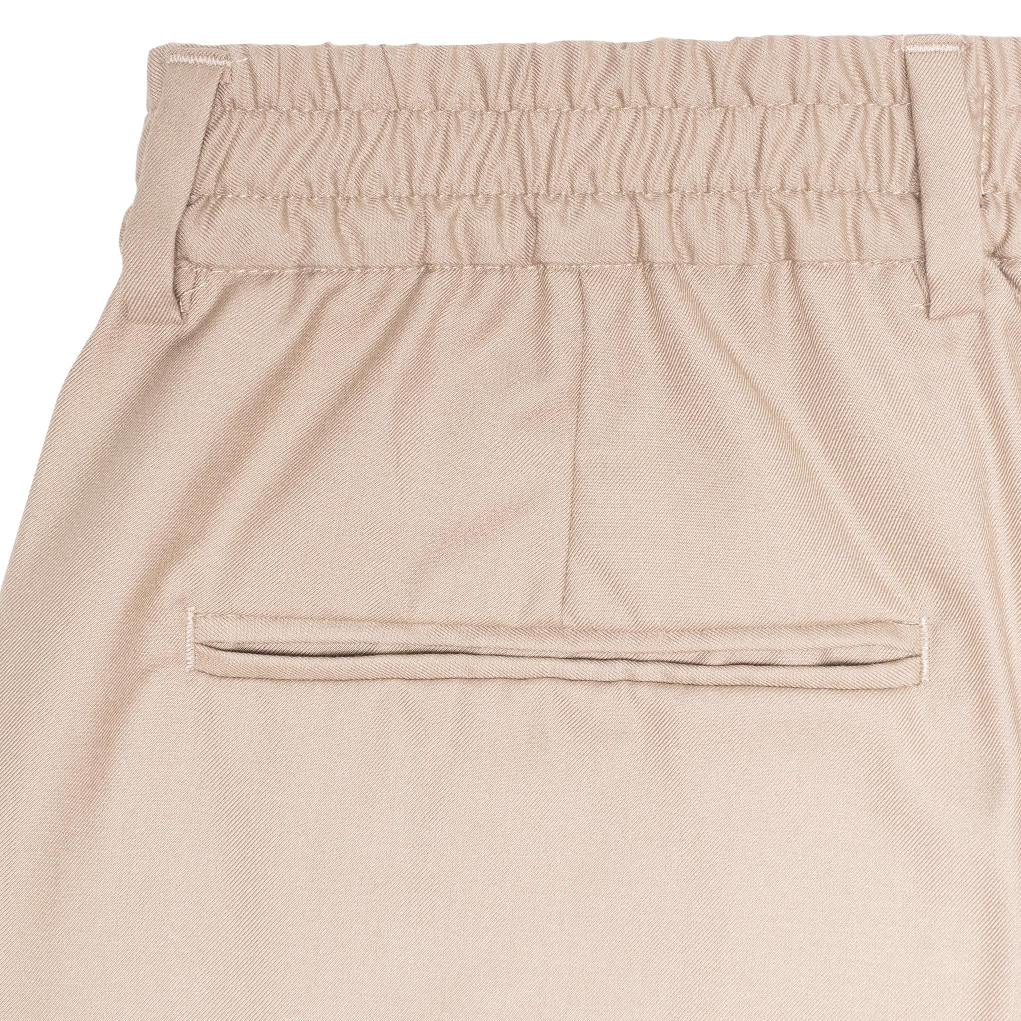 HOMME+ Pleated Loose Trouser Beige