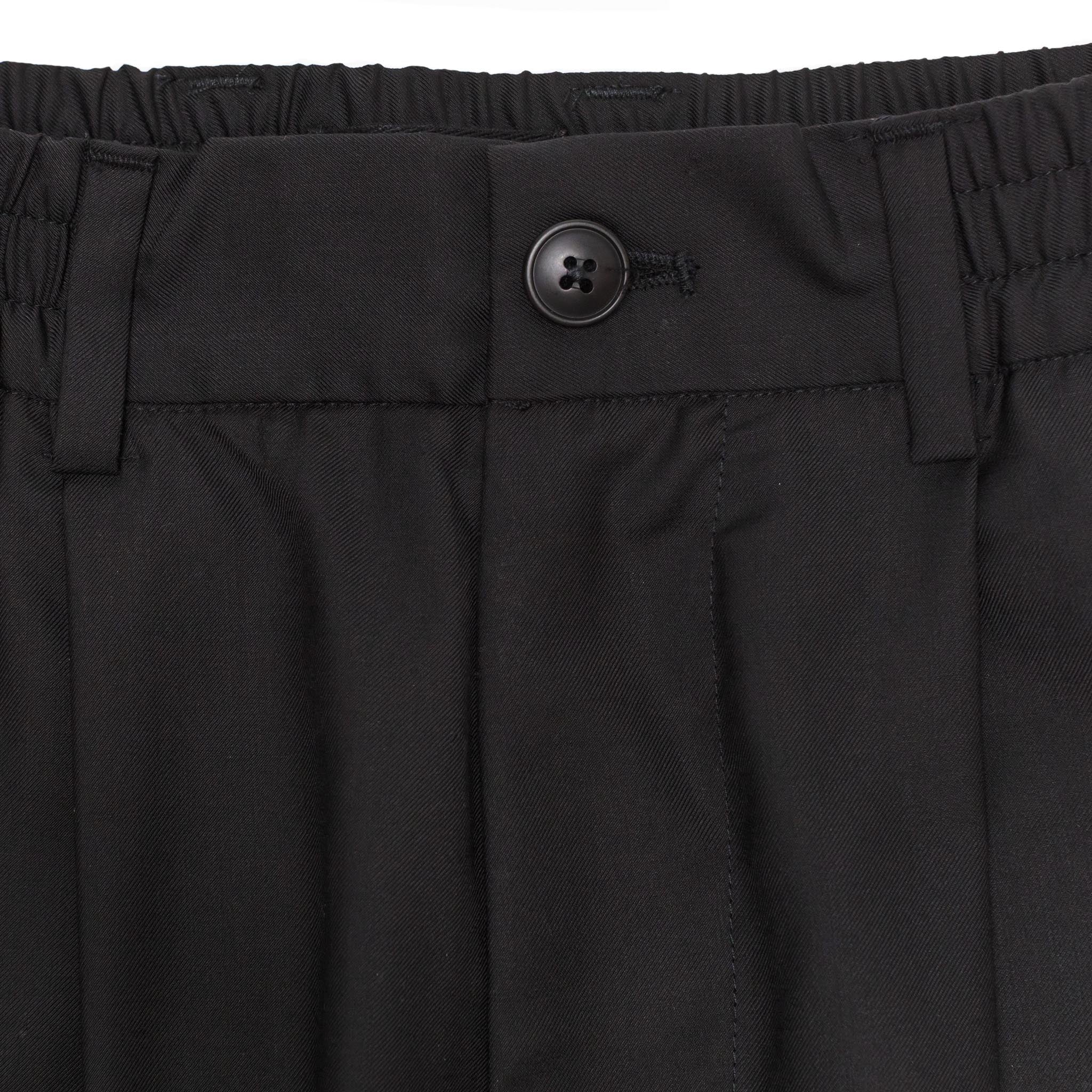 HOMME+ Pleated Loose Trouser Black