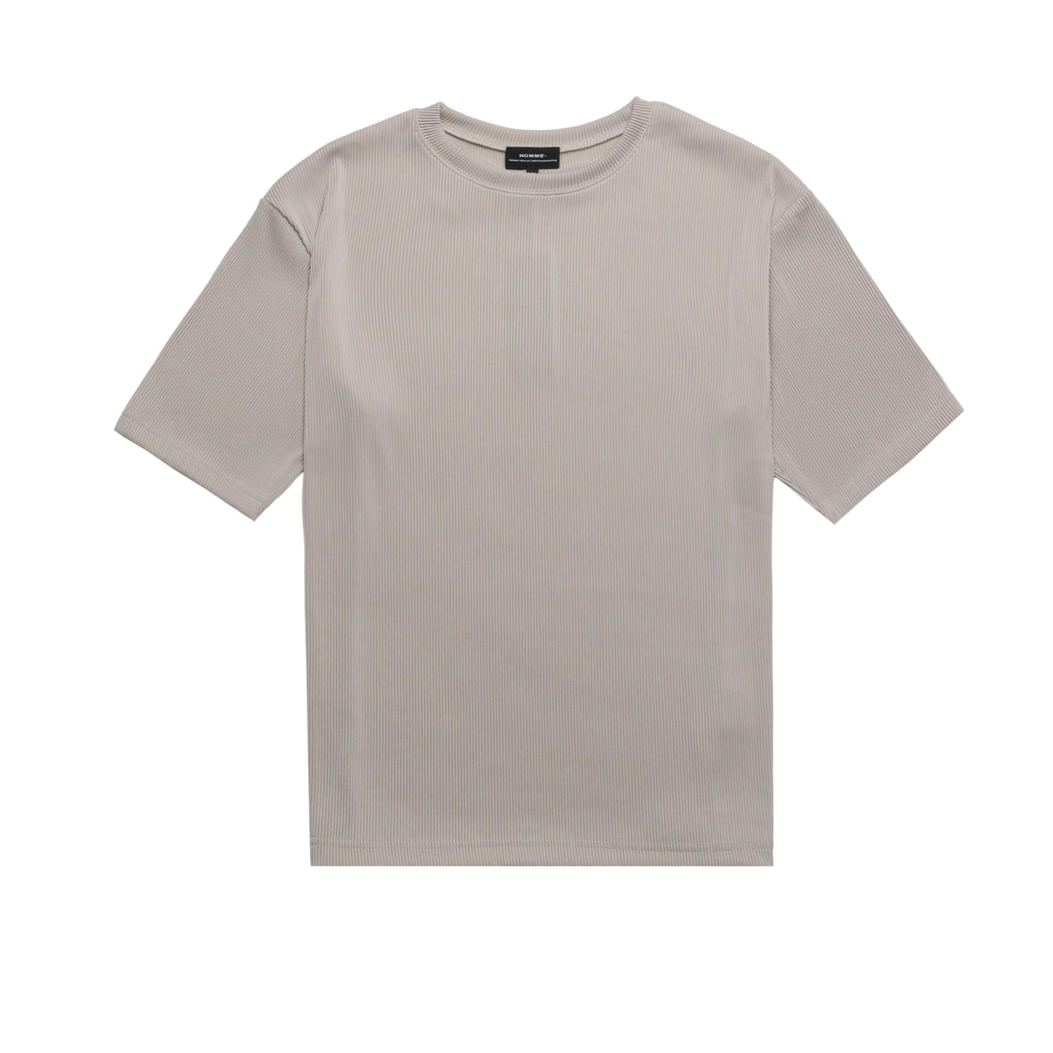 HOMME+ Pleating Tee Light Taupe