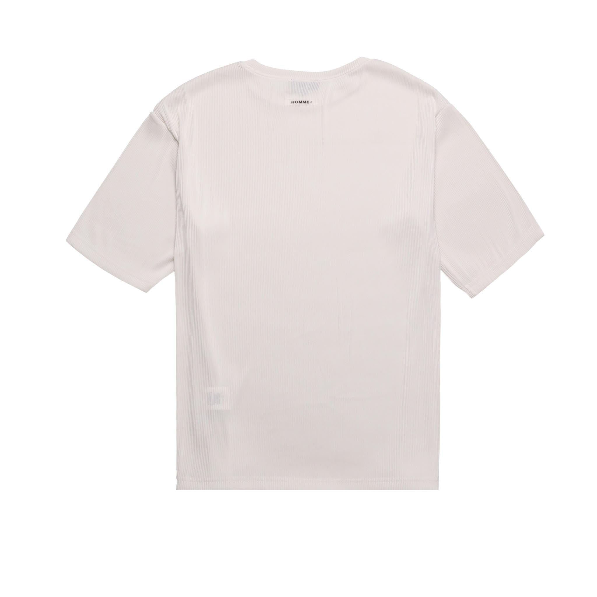 HOMME+ Pleating Tee Off White