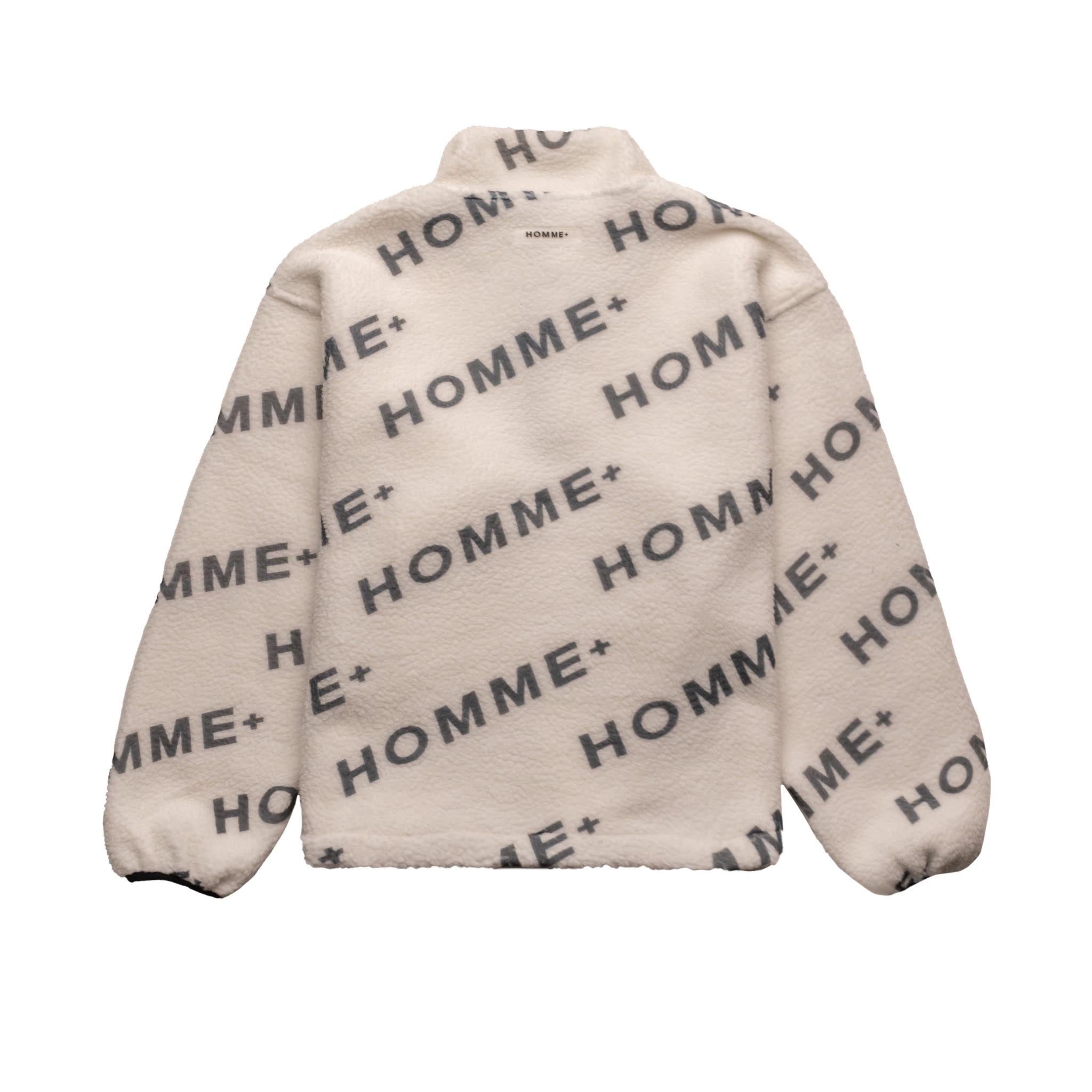 HOMME+ Polar Fleece Logo Pullover Black
