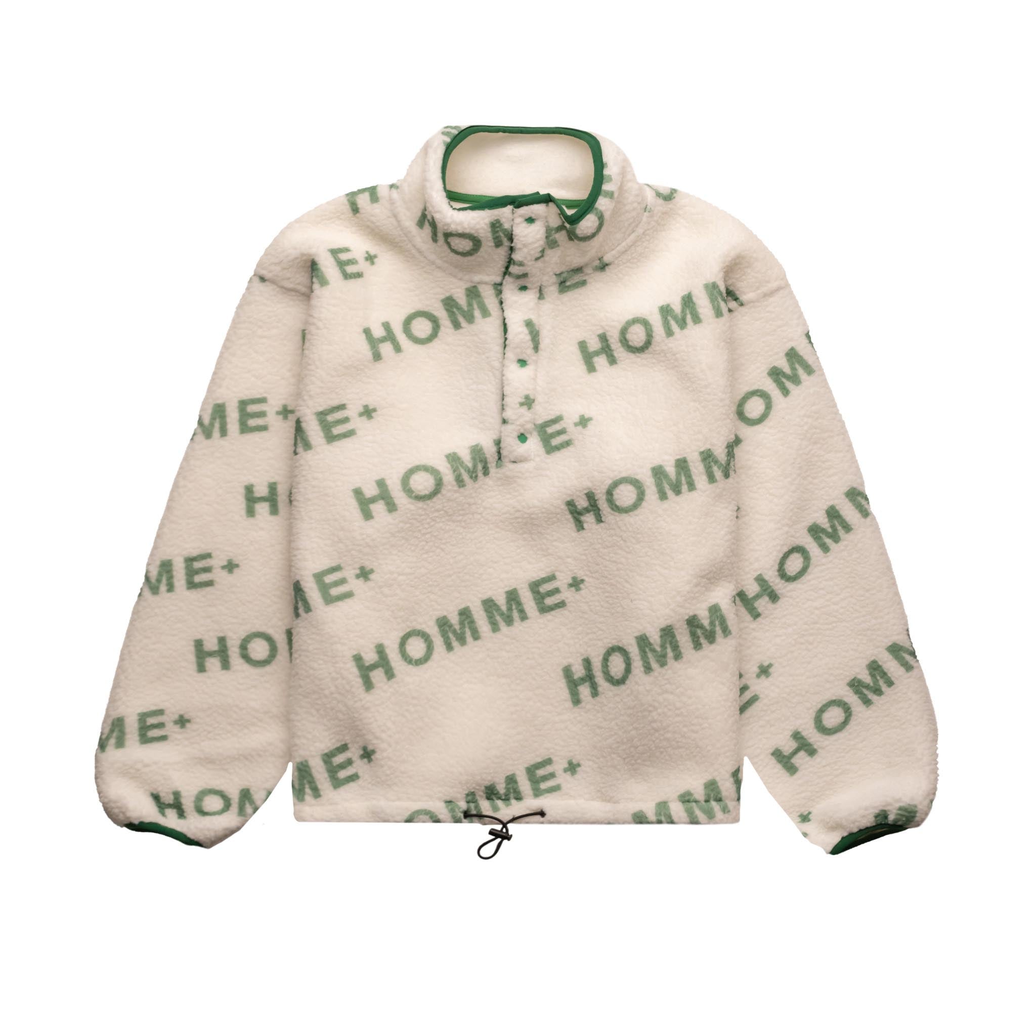 HOMME+ Polar Fleece Logo Pullover Green