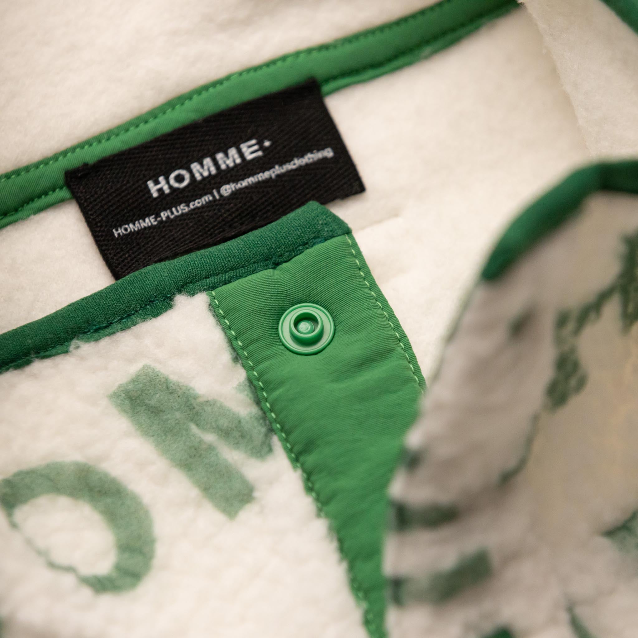 HOMME+ Polar Fleece Logo Pullover Green