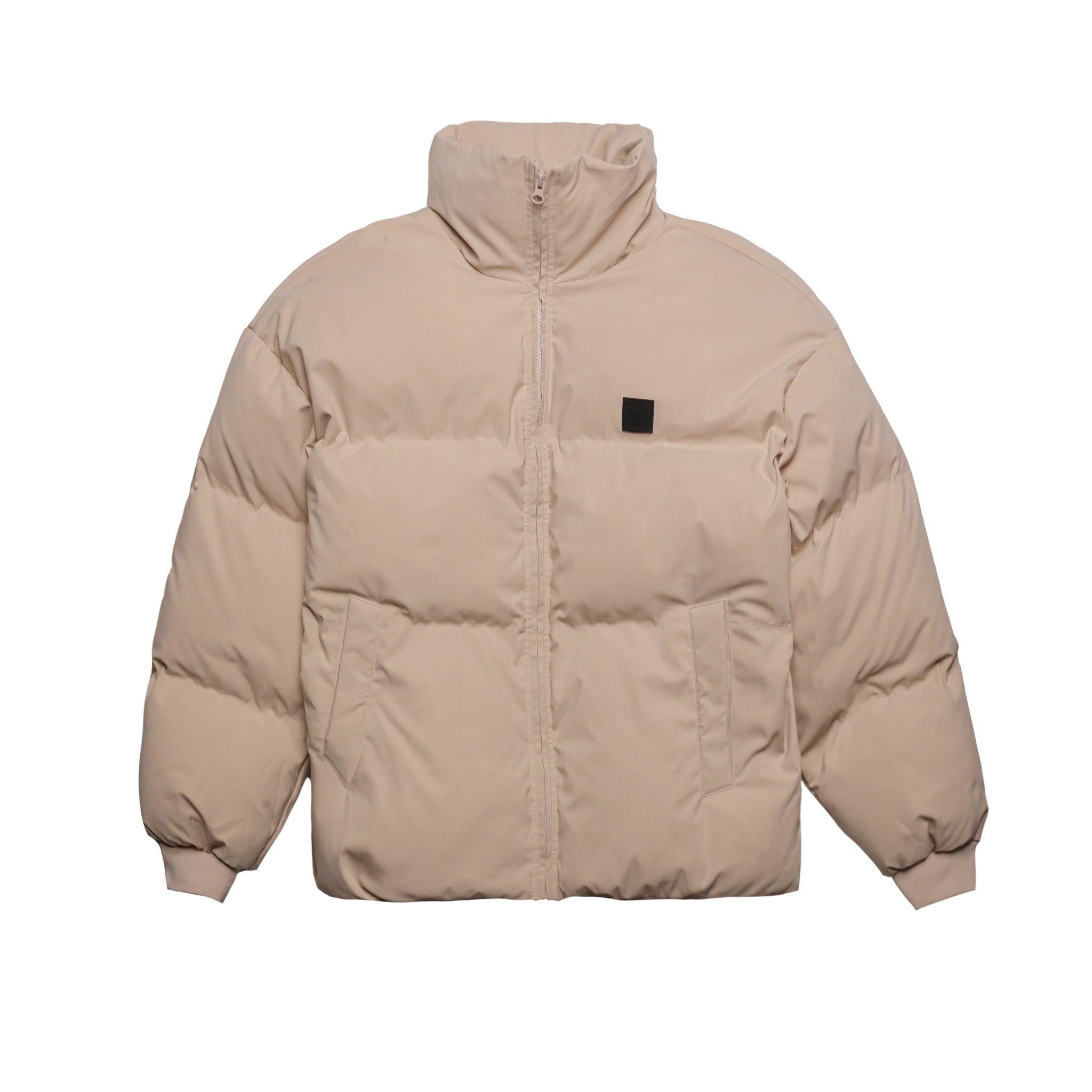 HOMME+ Rubber Patch Puffer Jacket Beige