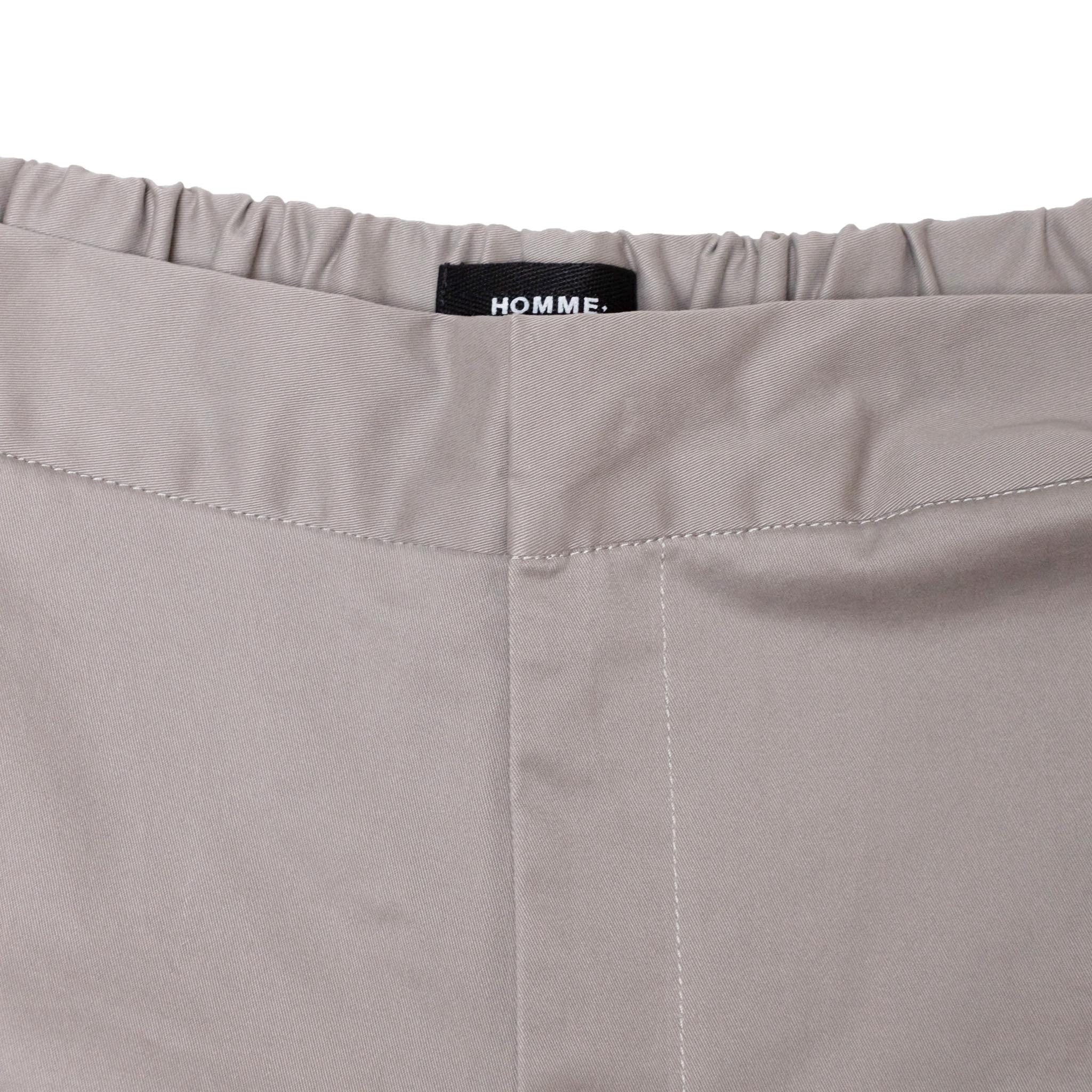 HOMME+ Stretch Cotton Twill Trouser Taupe