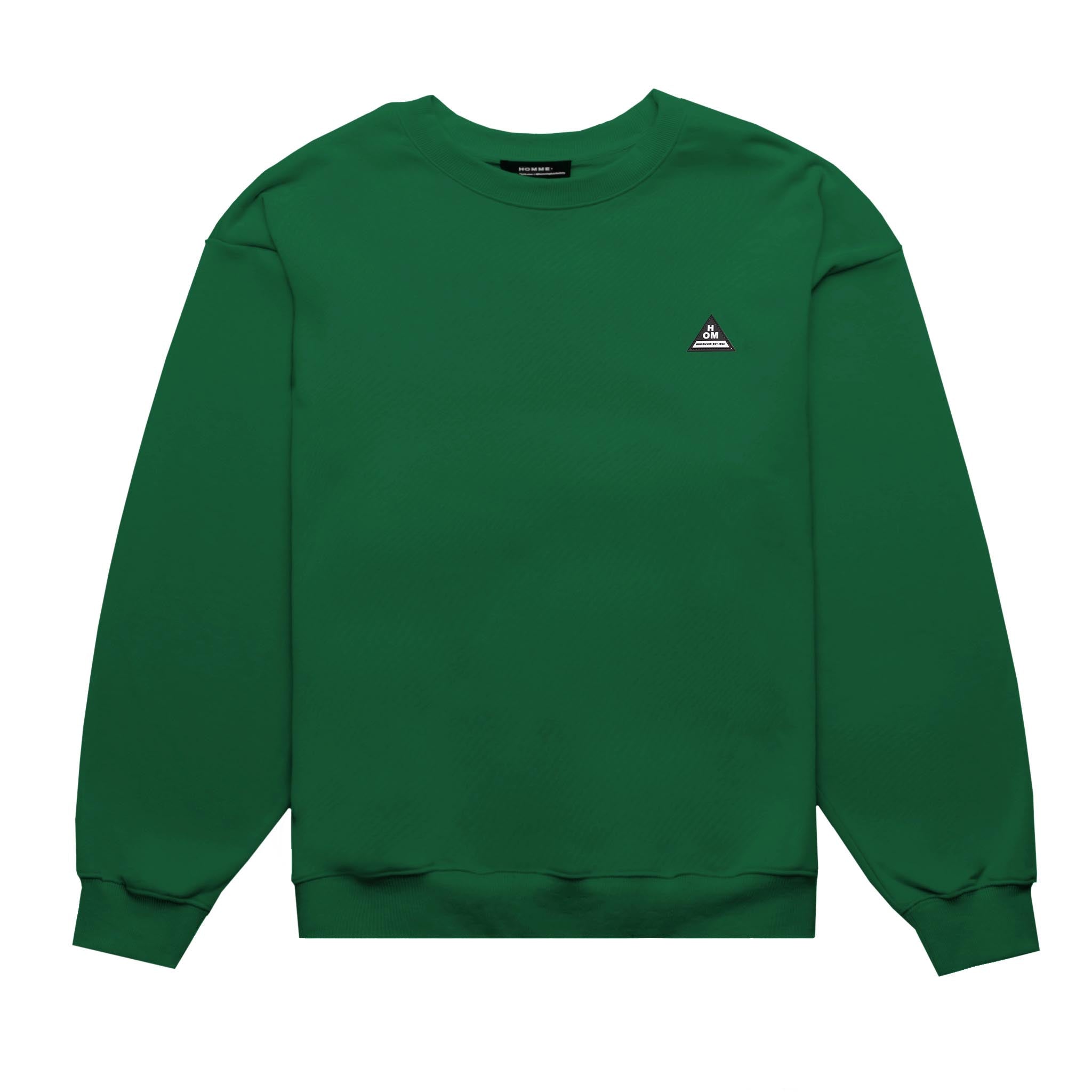 HOMME+ Triangle Patch Crewneck Hunter Green