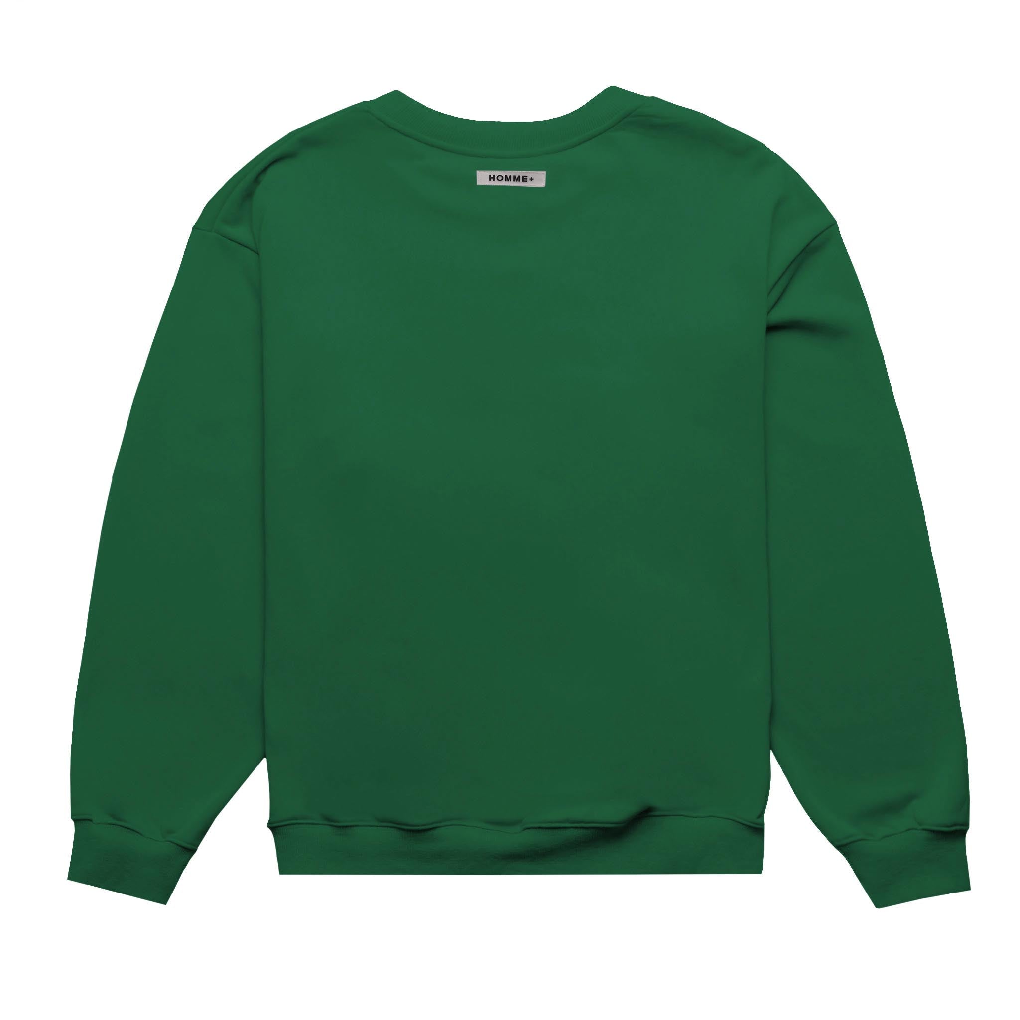 HOMME+ Triangle Patch Crewneck Hunter Green