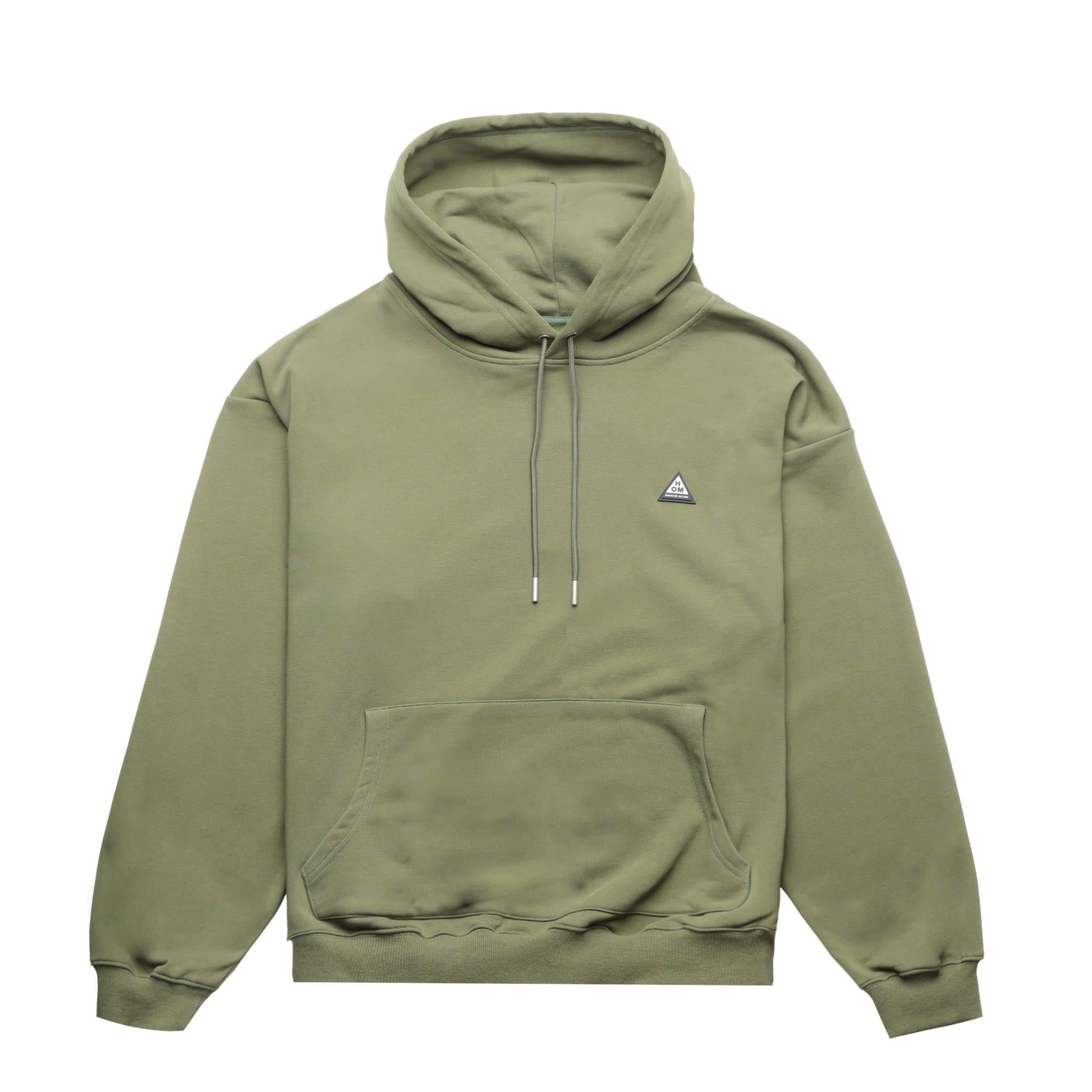 HOMME+ Triangle Patch Hoodie Moss