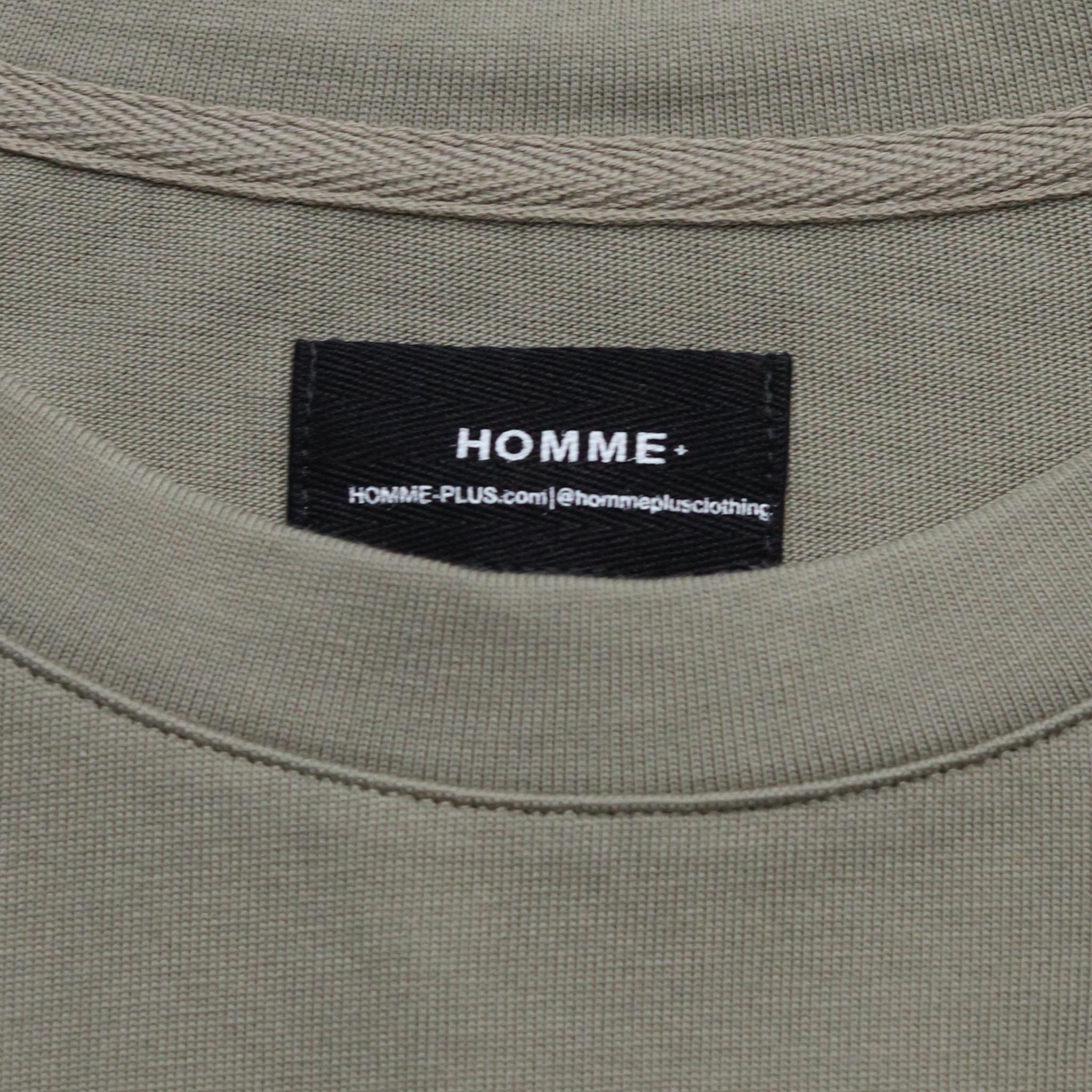 HOMME+ Triangle Patch Tee Light Army