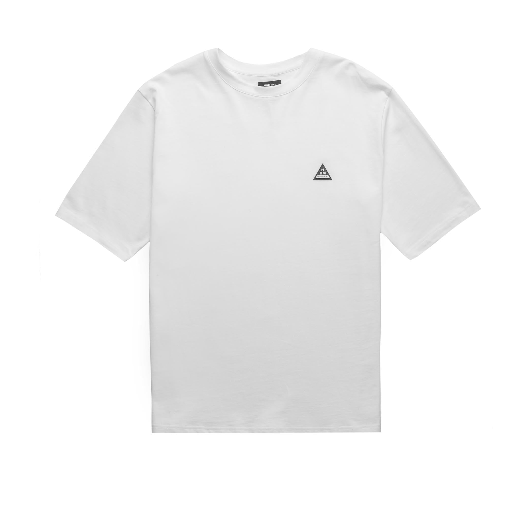 HOMME+ Triangle Patch Tee White