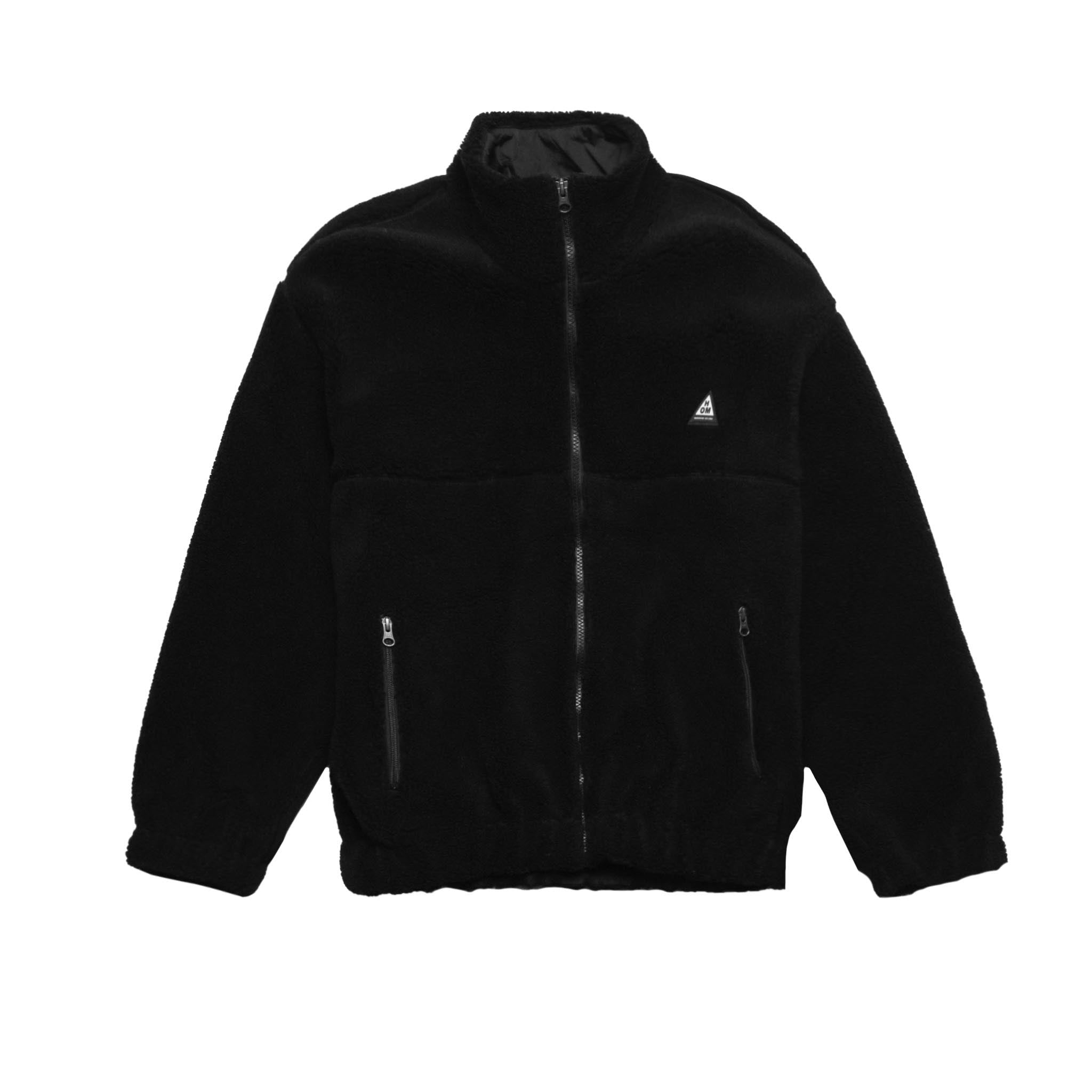 HOMME+ Zip Sherpa Jacket Black