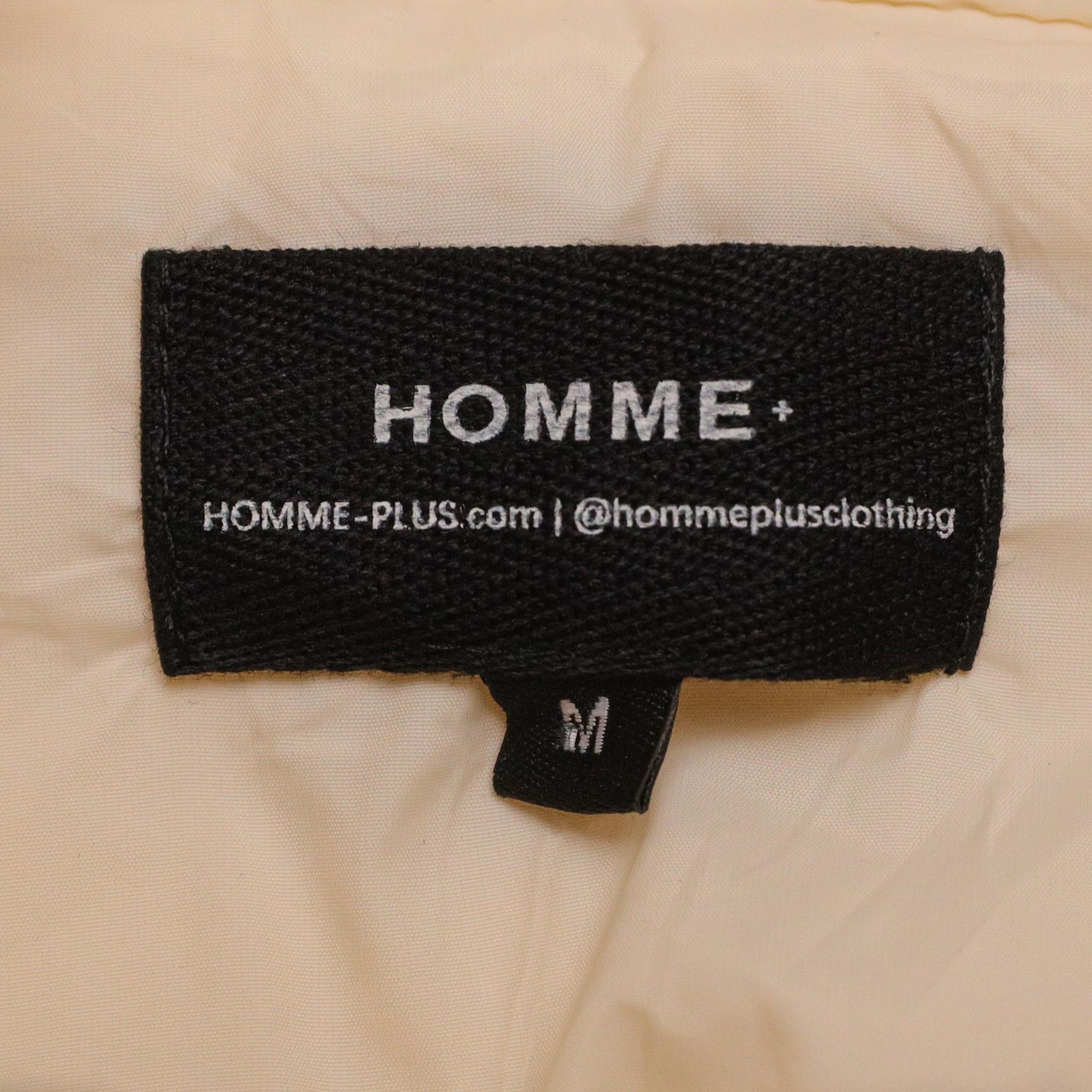 HOMME+ Zip Sherpa Jacket Off White