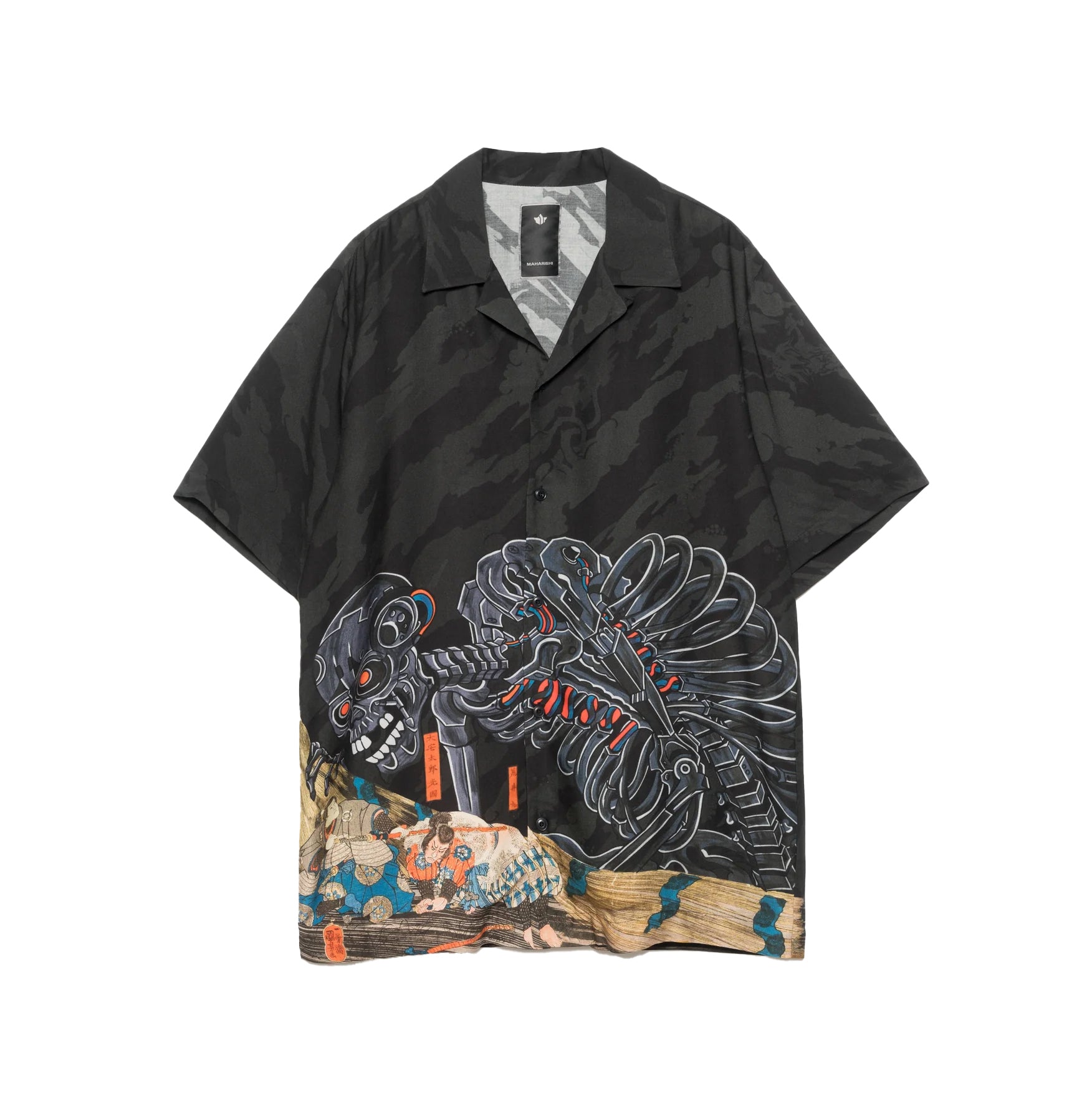 Maharishi Cyber Skeleton Camp Collar Shirt Multi