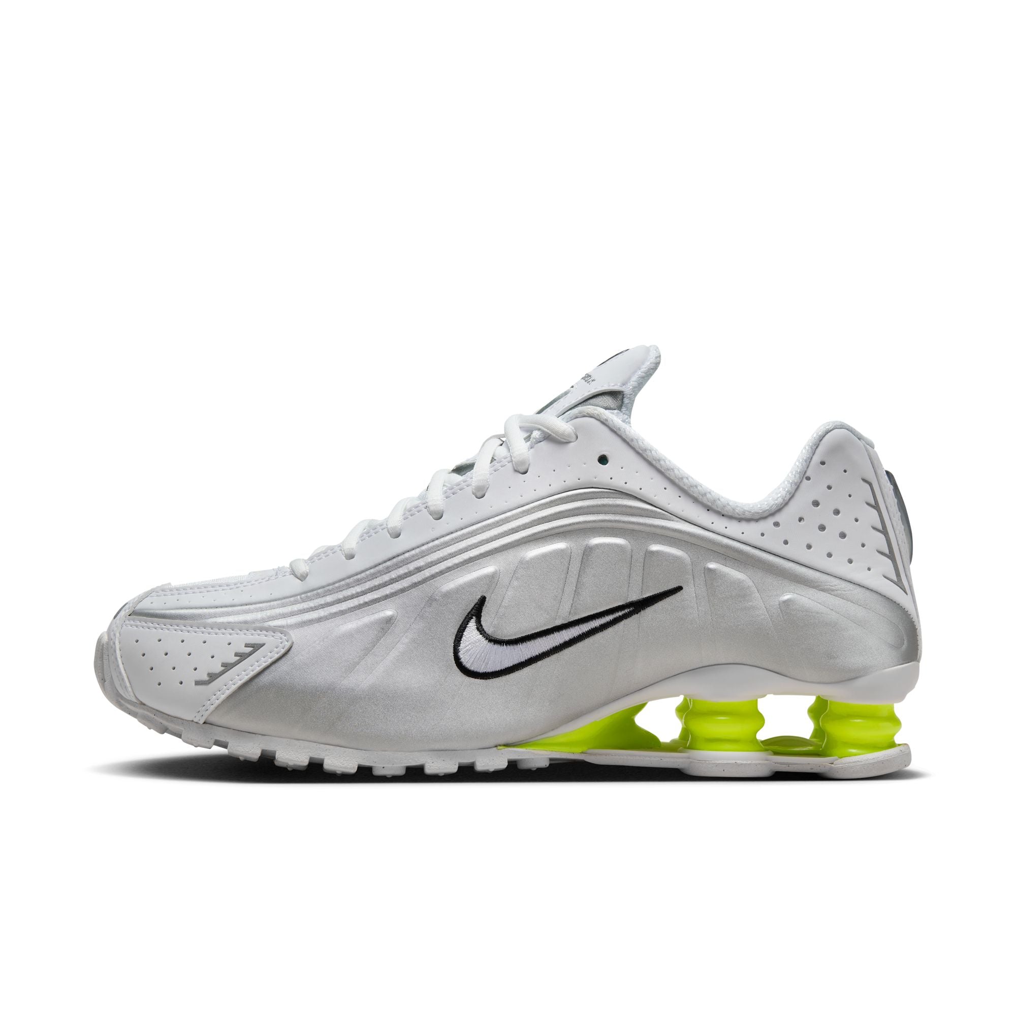 Nike Shox R4 'White/Metallic Silver/Volt'