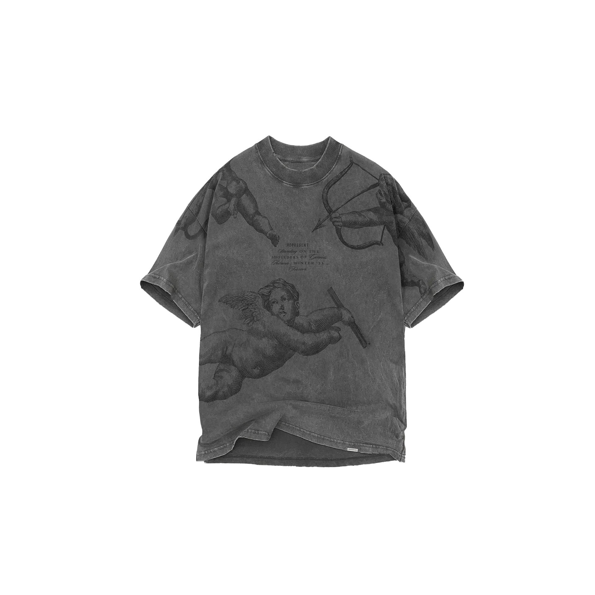 Represent Cherub All Over T-Shirt Vintage Grey