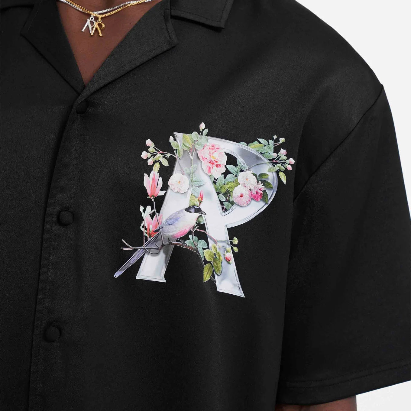 Represent Floral R Shirt Black