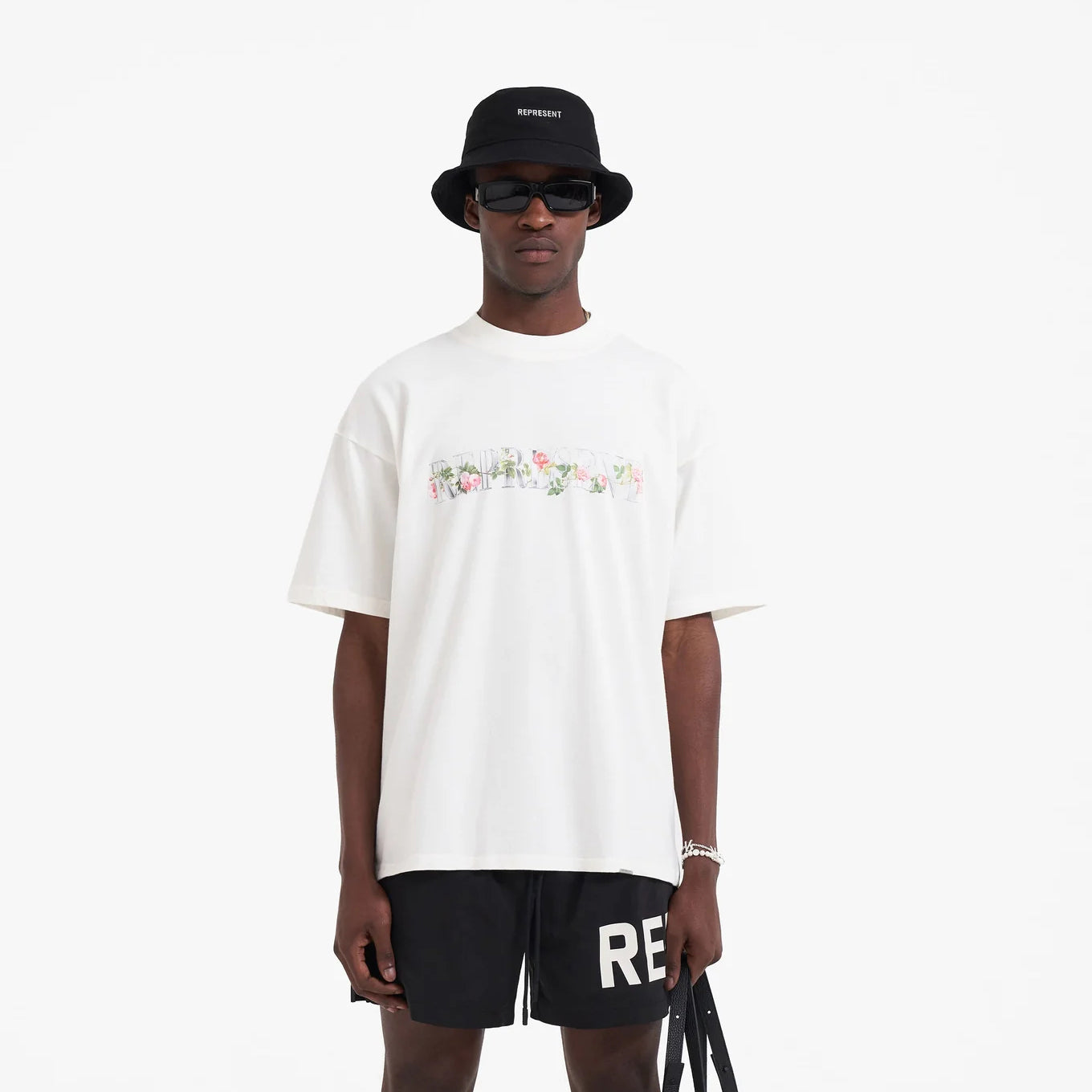 Represent Floral R T-Shirt Flat White & SNEAKERBOX