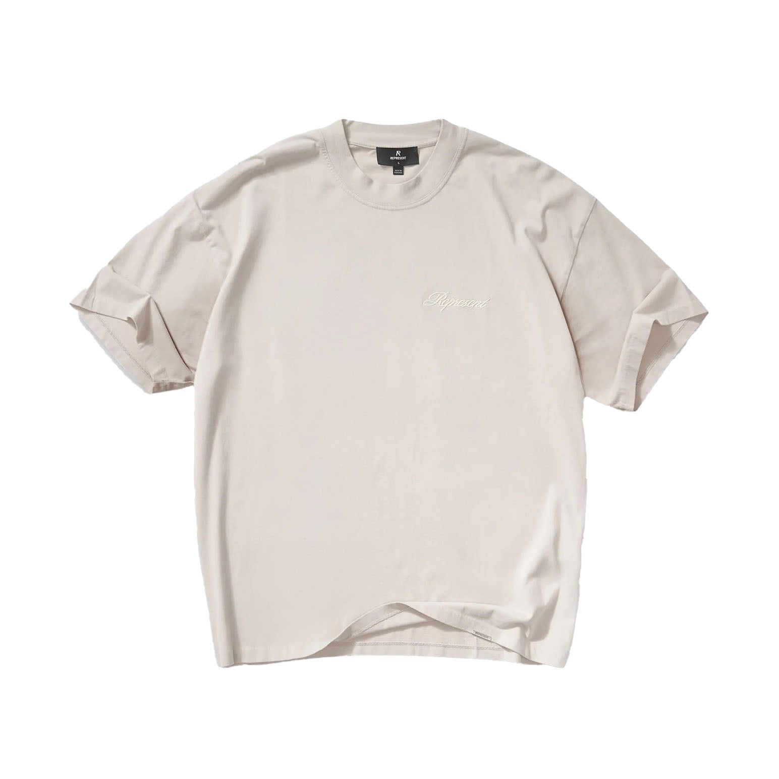 REPRESENT Script Logo T-Shirt Concrete
