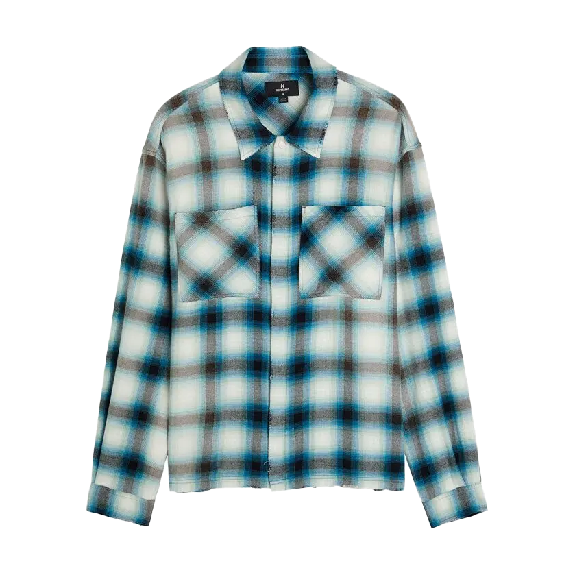 REPRESENT Sun Bleached Flannel Shirt Cloud