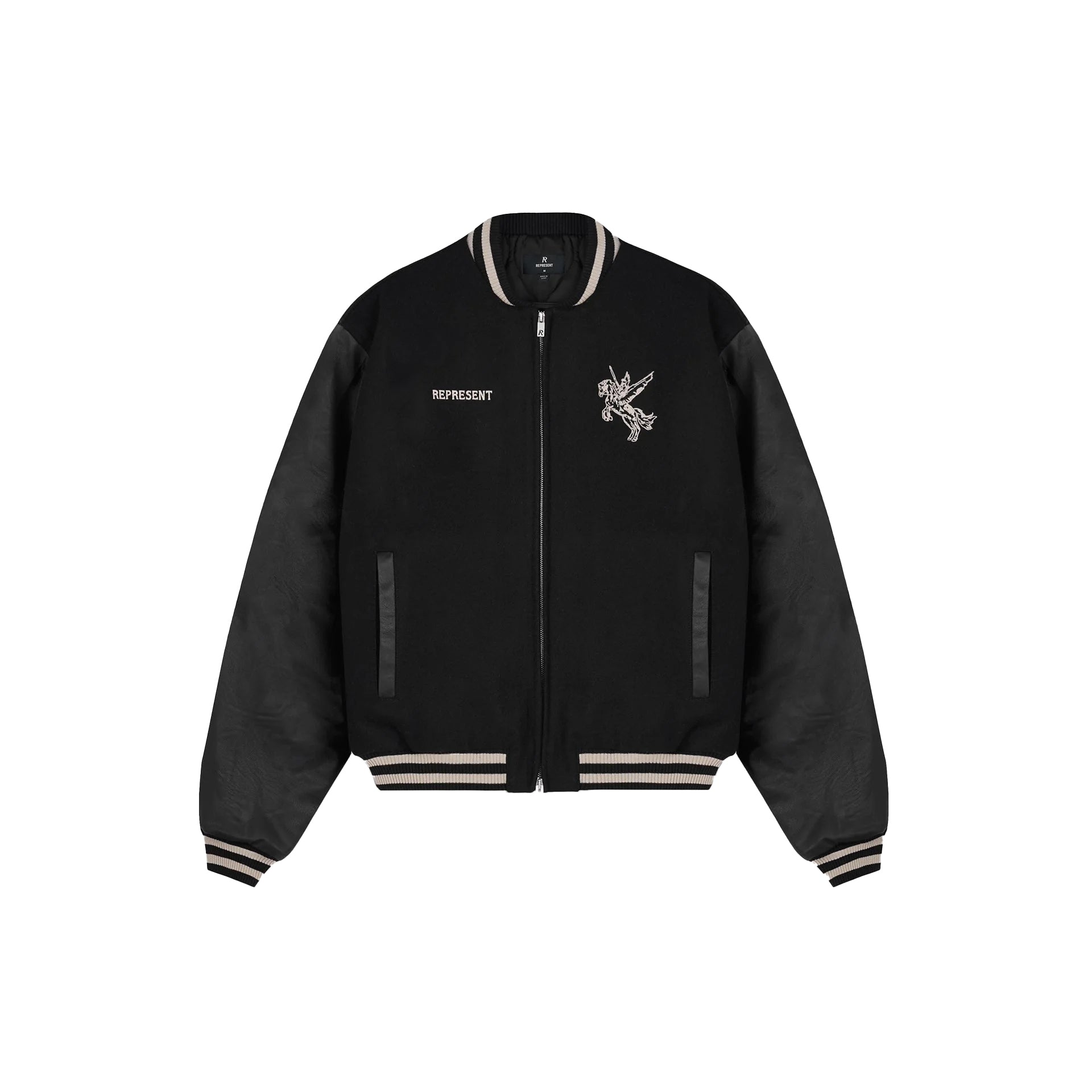 REPRESENT Mascot Wool Varsity Jacket Jet Black