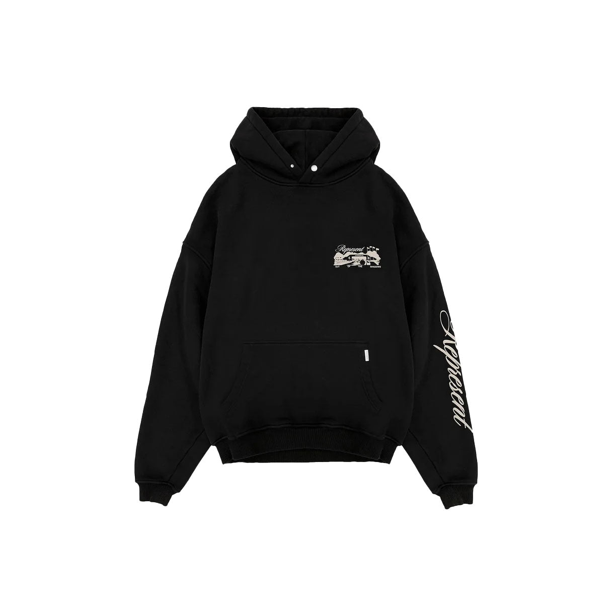 REPRESENT Raceway Hoodie Jet Black