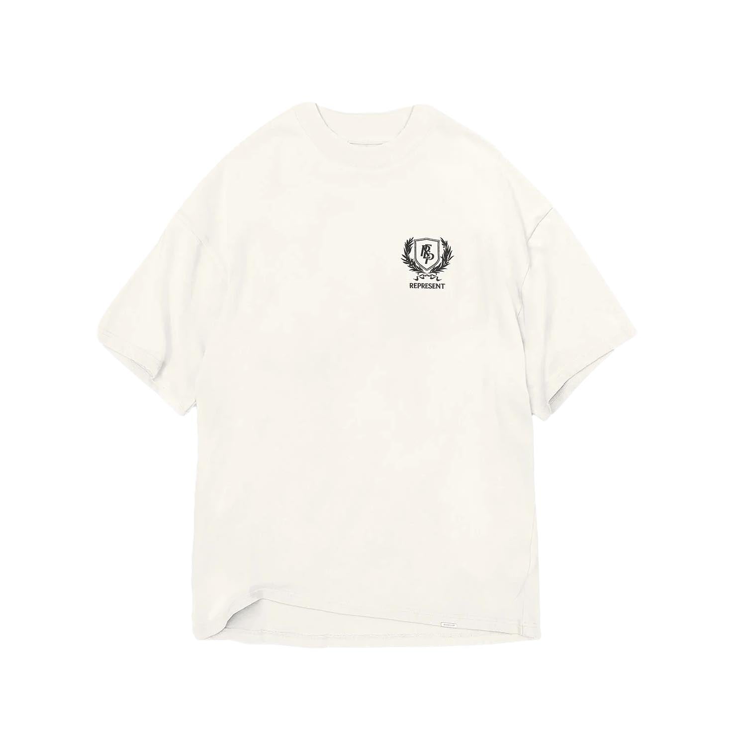 REPRESENT Crest T-Shirt Flat White