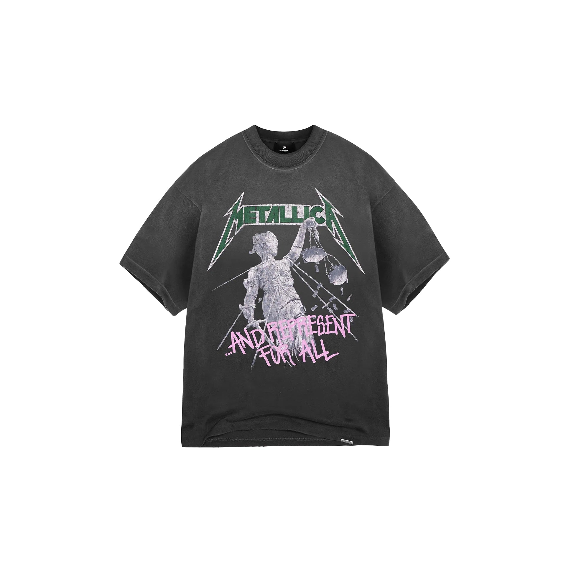 REPRESENT Metallica Justice T-Shirt Stained Black