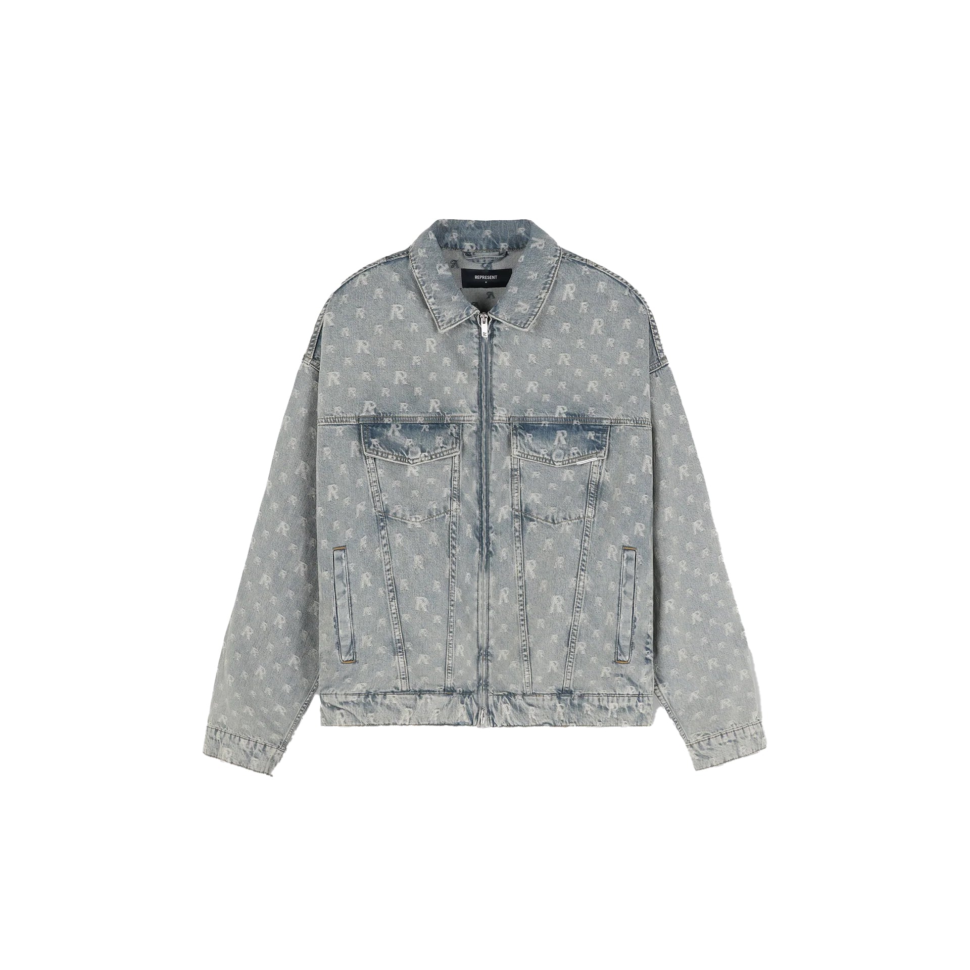 Represent Monogram Denim Jacket Stone Wash & SNEAKERBOX