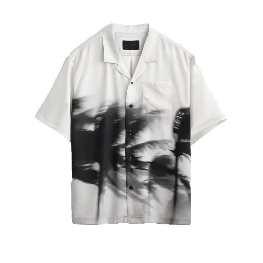 STAMPD Palms in Motion Camp Collar Palm Print