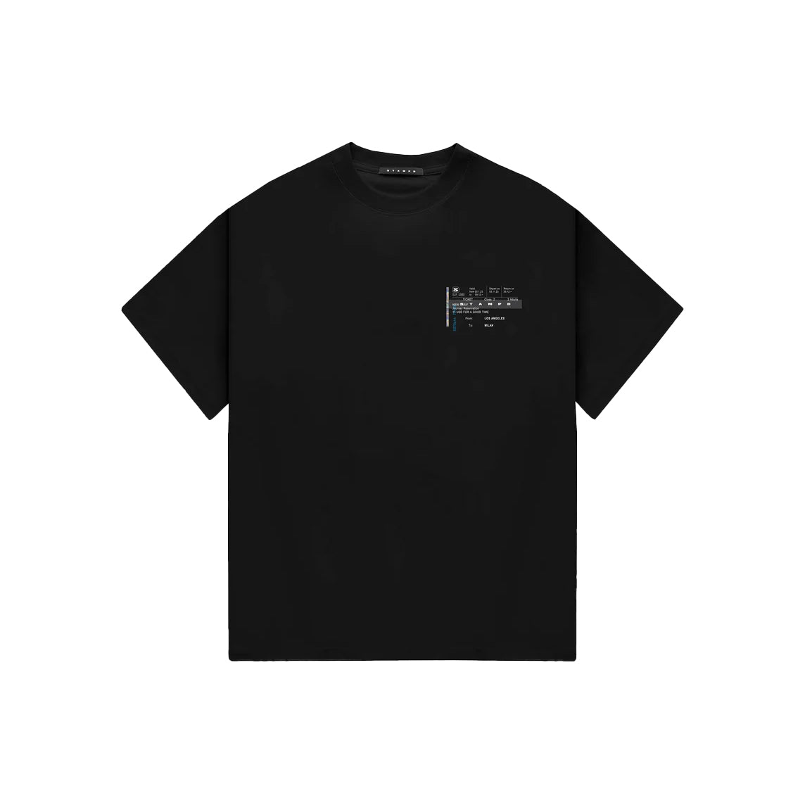 STAMPD Transit Ticket Relaxed Tee Black
