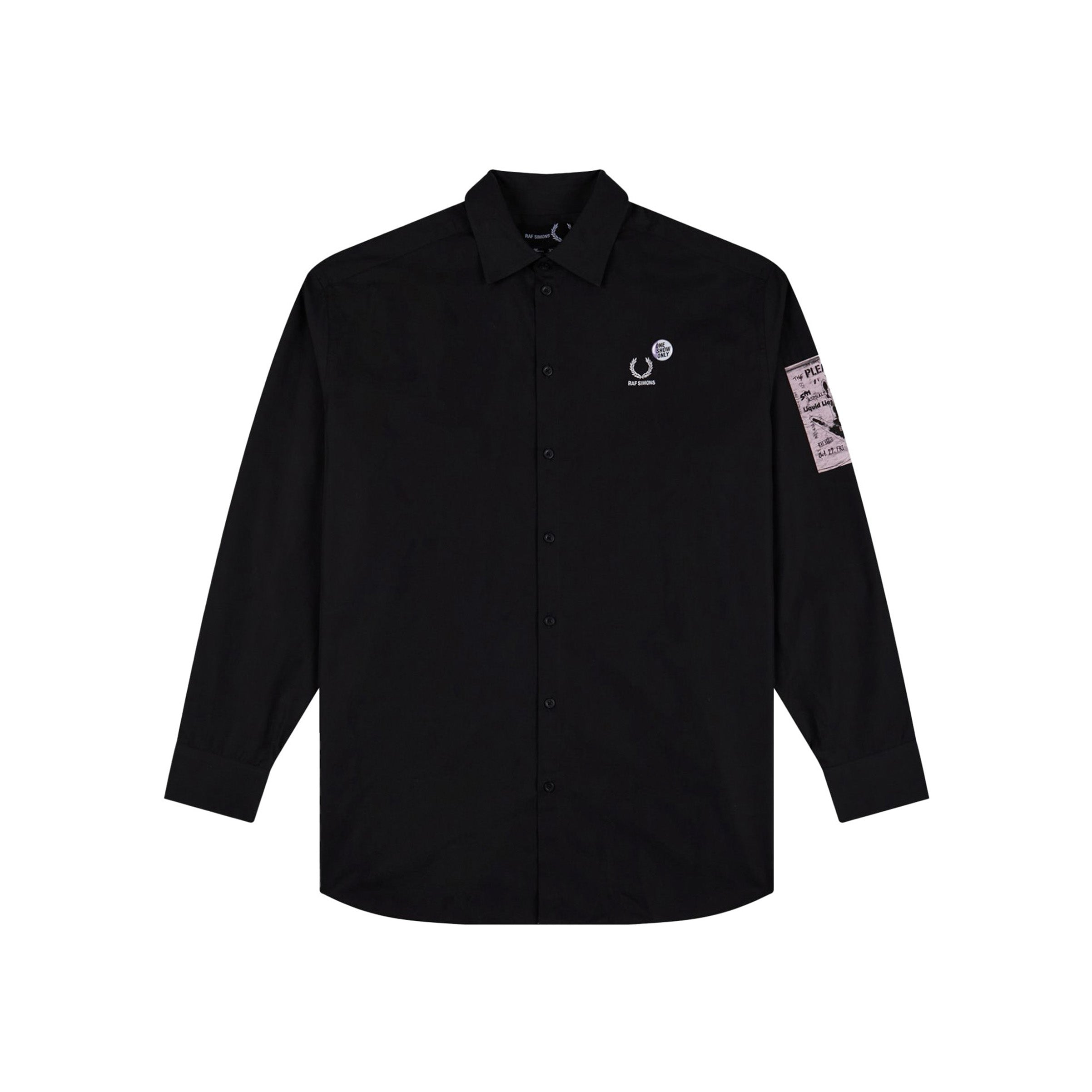 Fred Perry x Raf Simons Back Patch Oversized Shirt Black