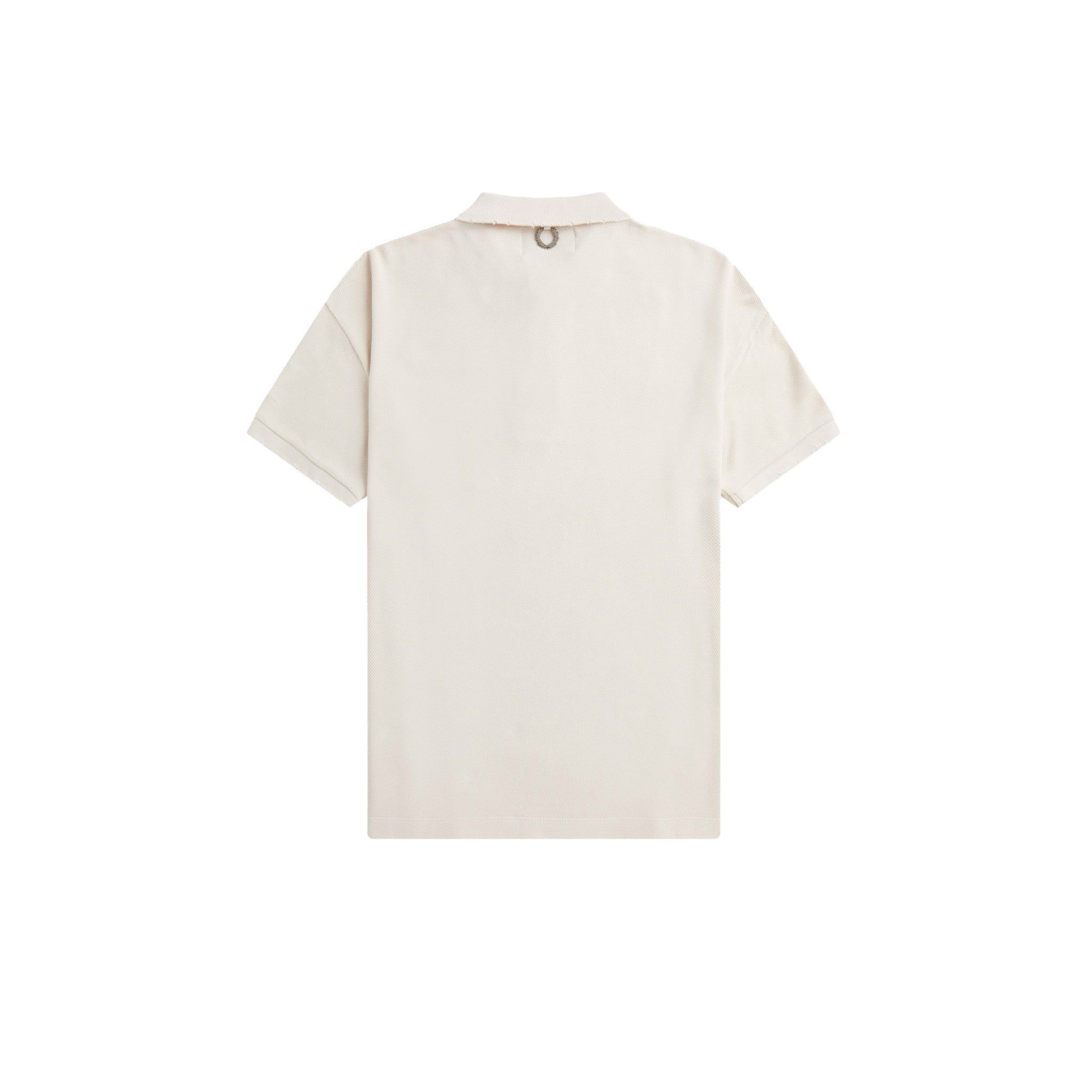 Fred Perry x Raf Simons Oversized Distressed Polo Cream