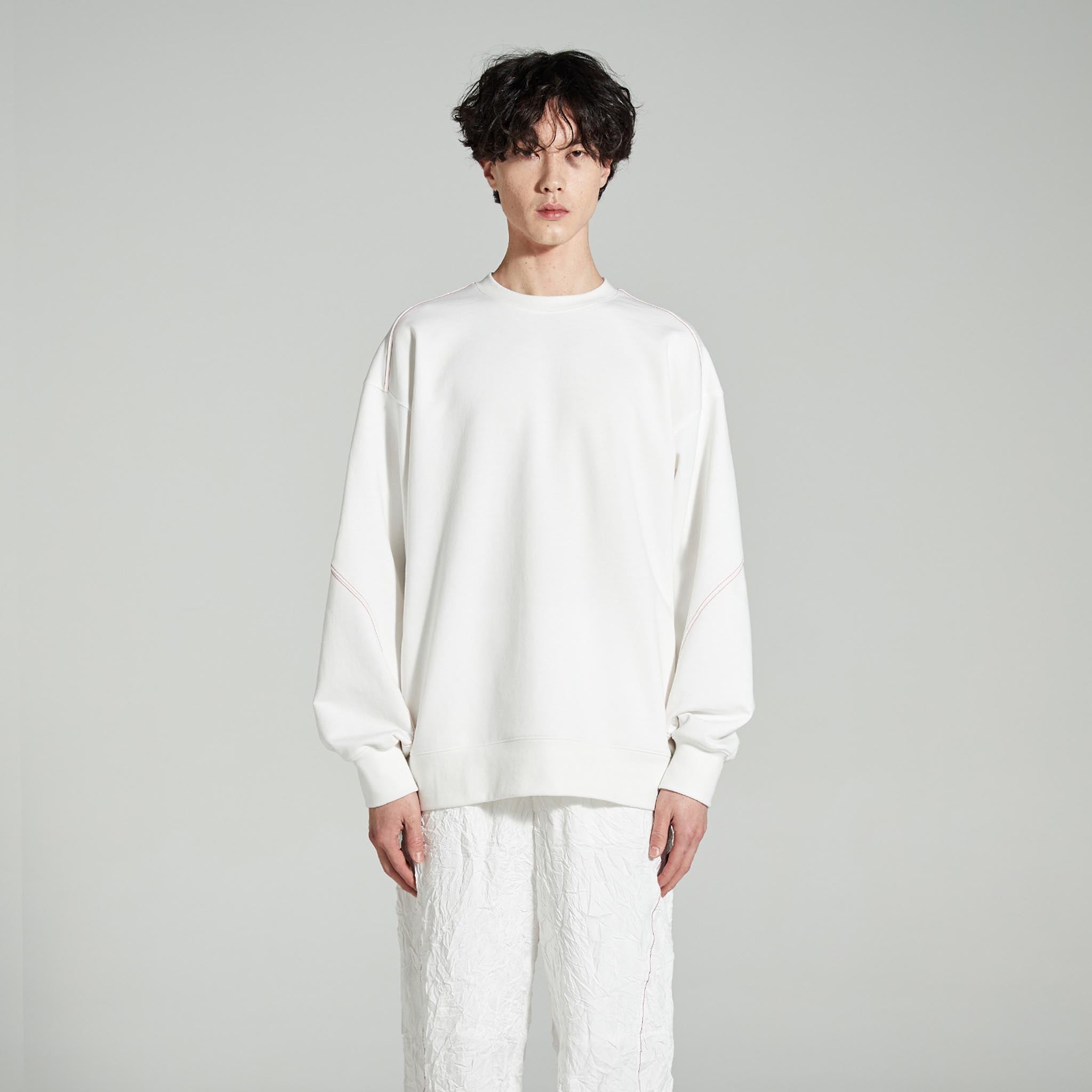 ADD Twist Stitch Cutout Sweatshirt White