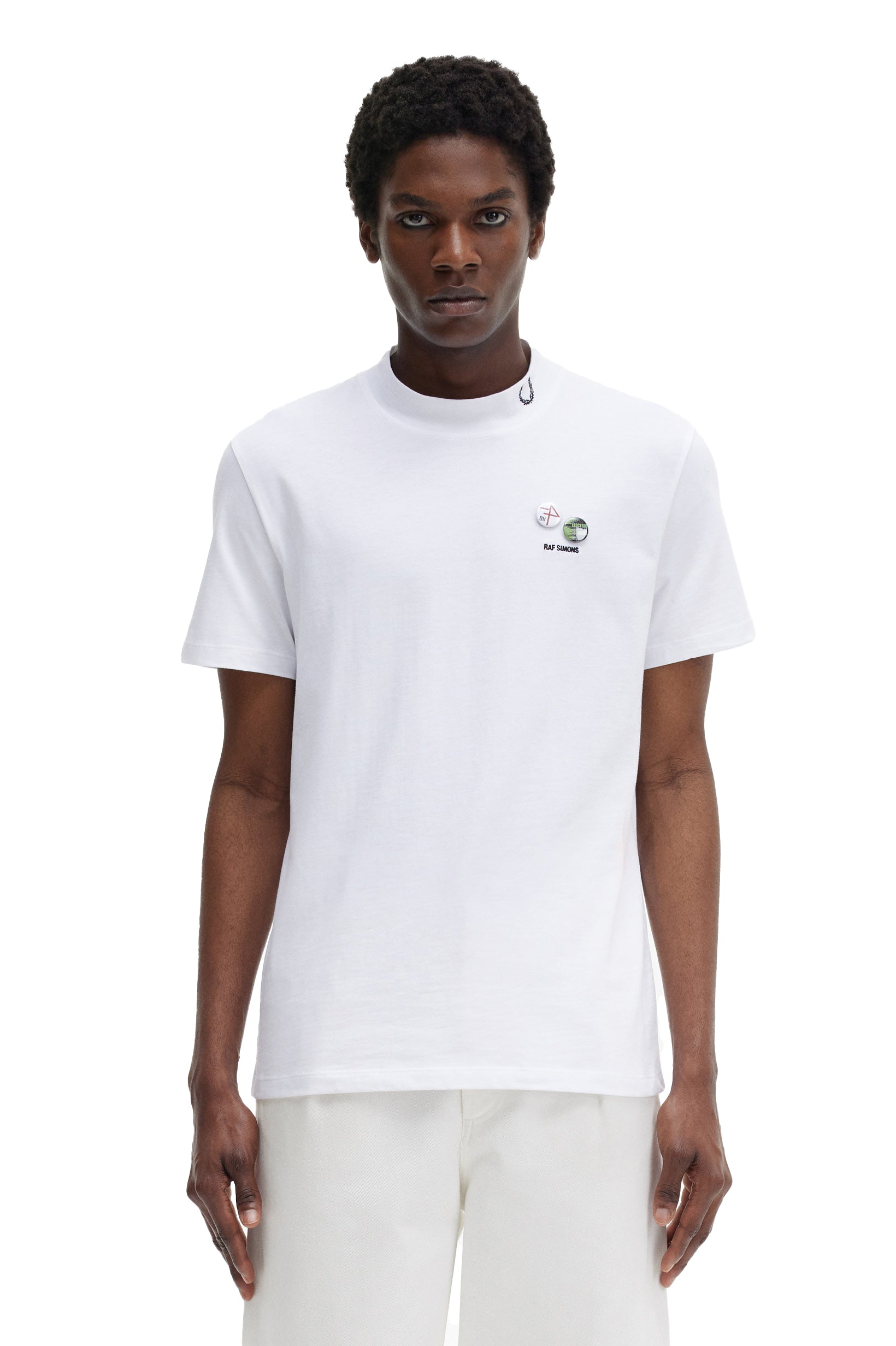 Fred Perry x Raf Simons High Neck T-Shirt White