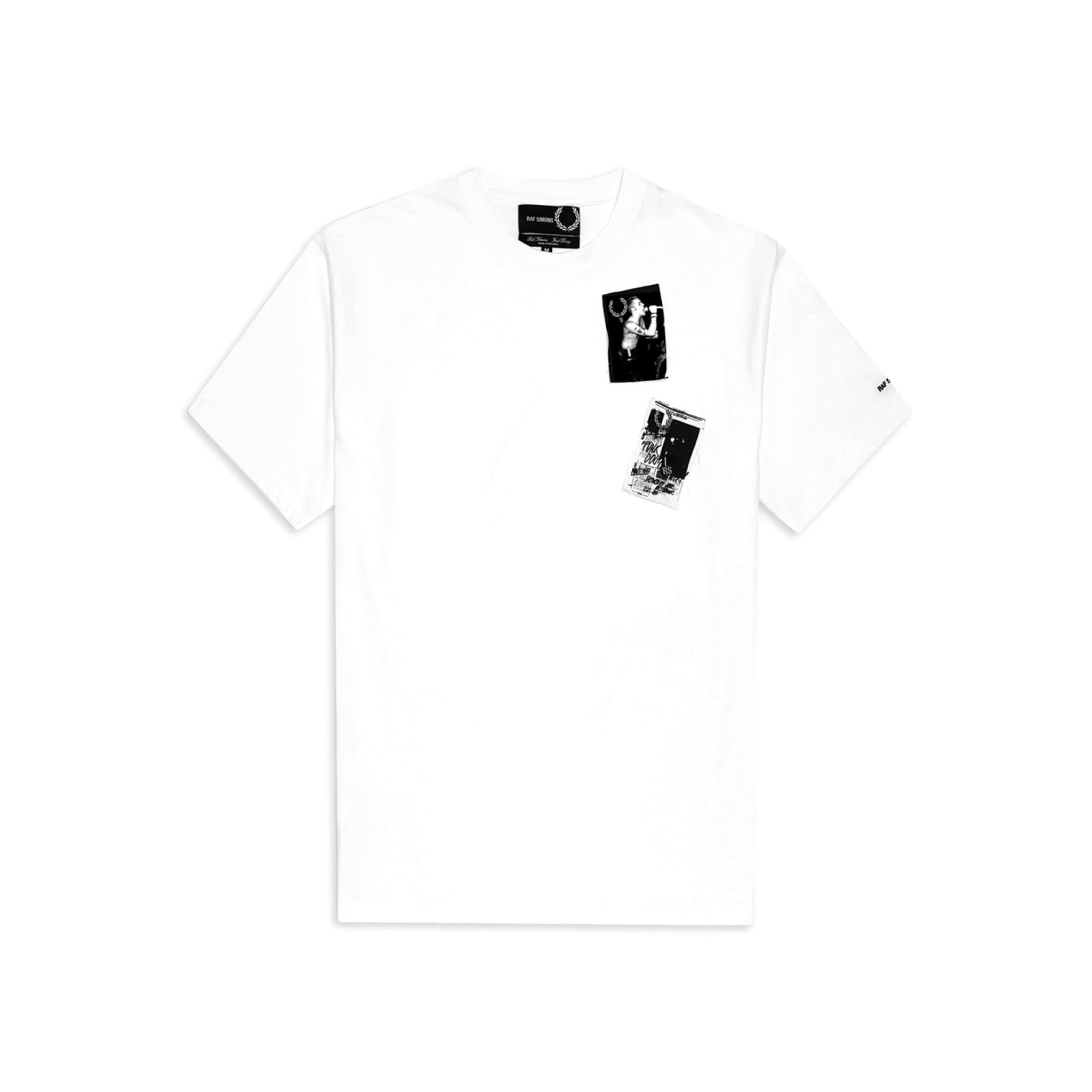 Fred Perry x Raf Simons Printed Patch Tee White