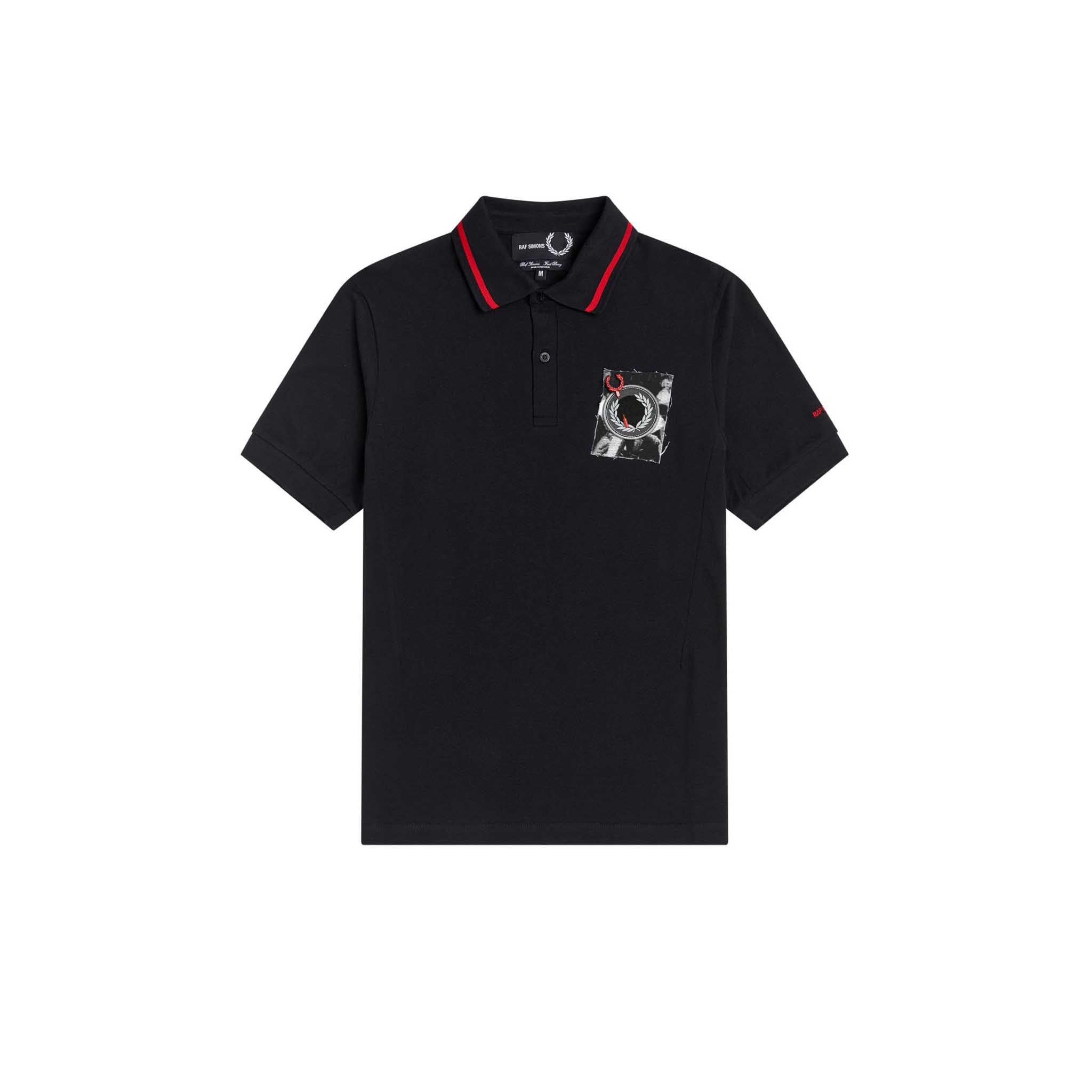 Fred Perry x Raf Simons Chest Patch Tipped Polo Black