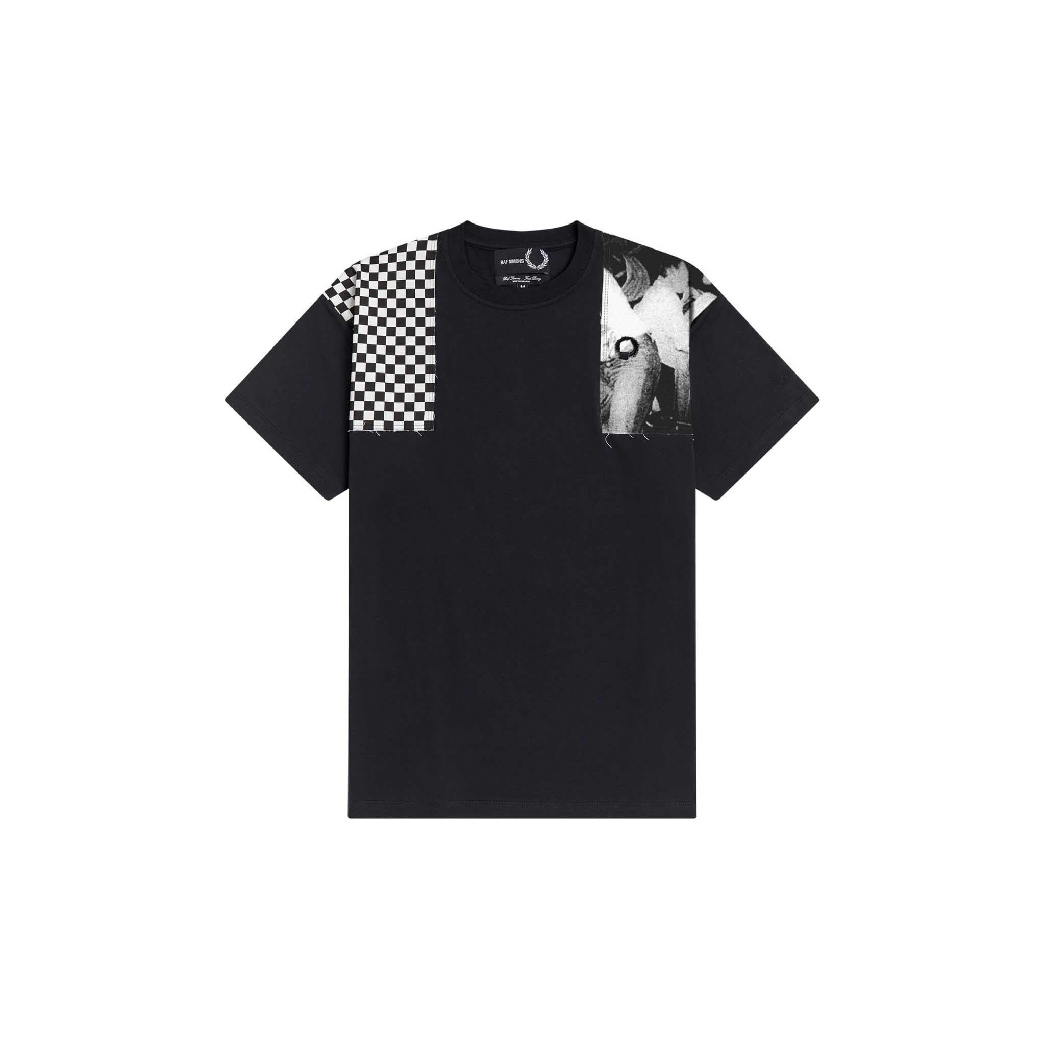 Fred Perry x Raf Simons Oversized Printed Patch T-Shirt Black