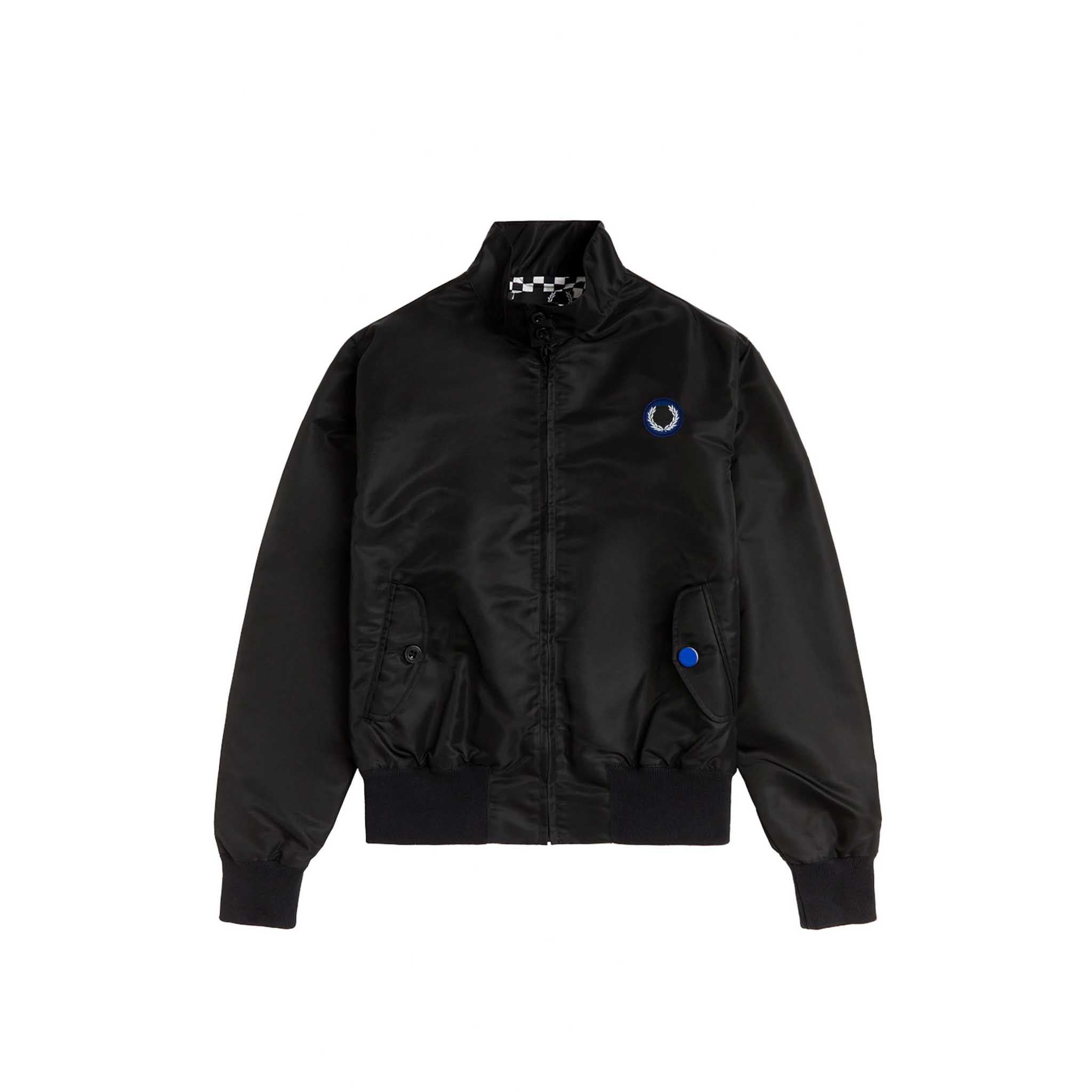 Fred Perry x Raf Simons Patched Harrington Jacket Black
