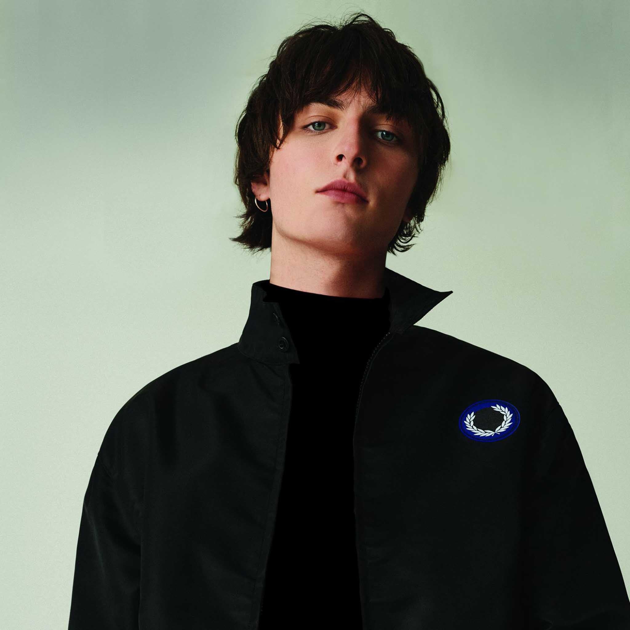 Fred Perry x Raf Simons Patched Harrington Jacket Black