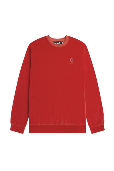 Fred Perry x Raf Simons Velour Sweatshirt Goji Berry | SNEAKERBOX