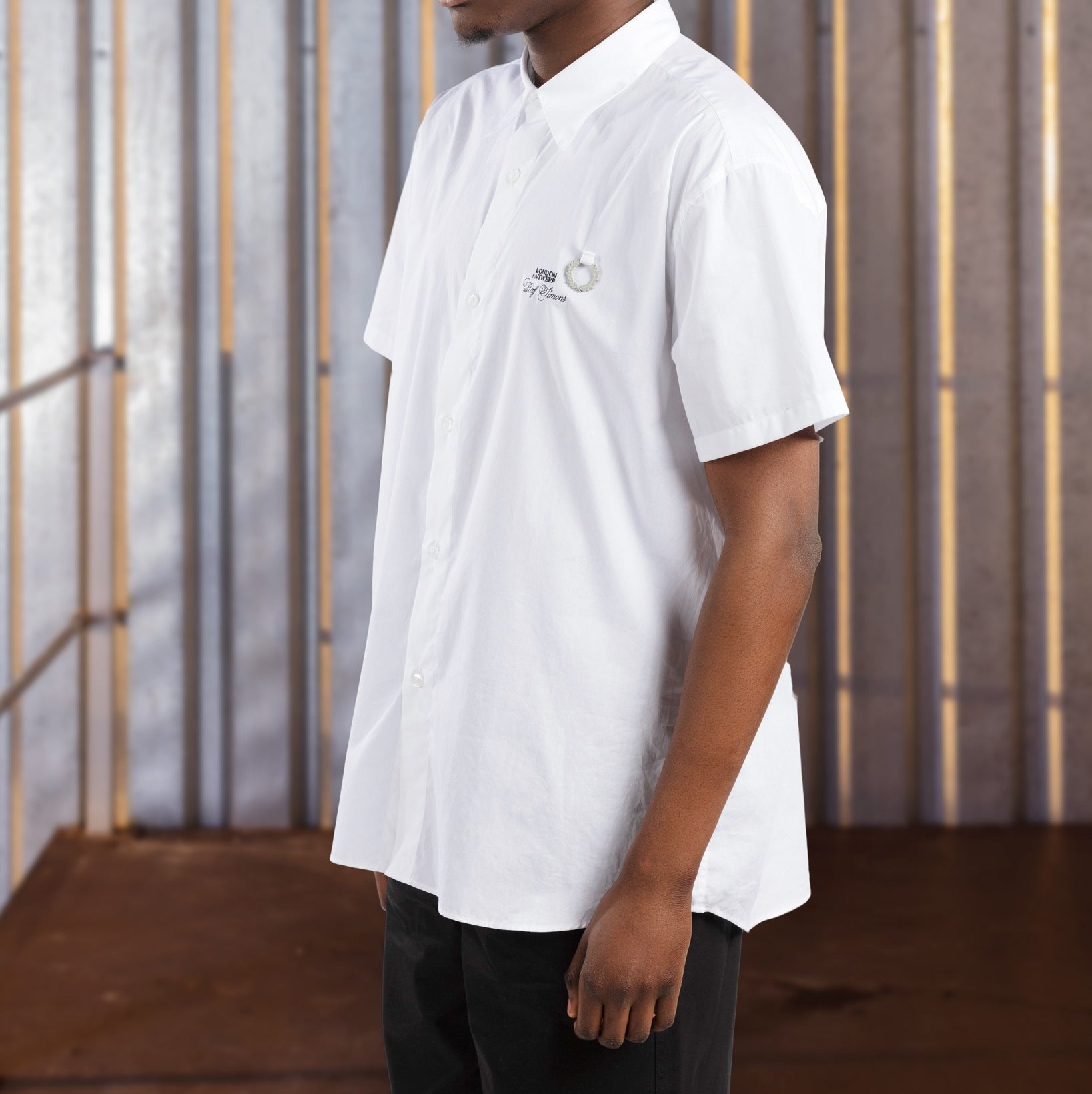 Fred Perry x Raf Simons Short Sleeve Woven Shirt White