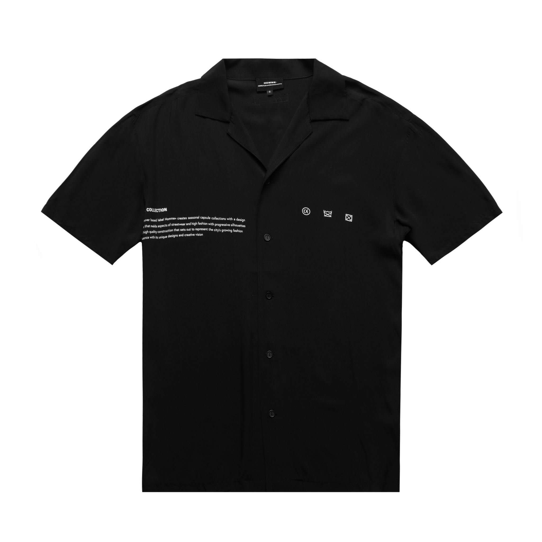 HOMME+ Camp Shirt Black