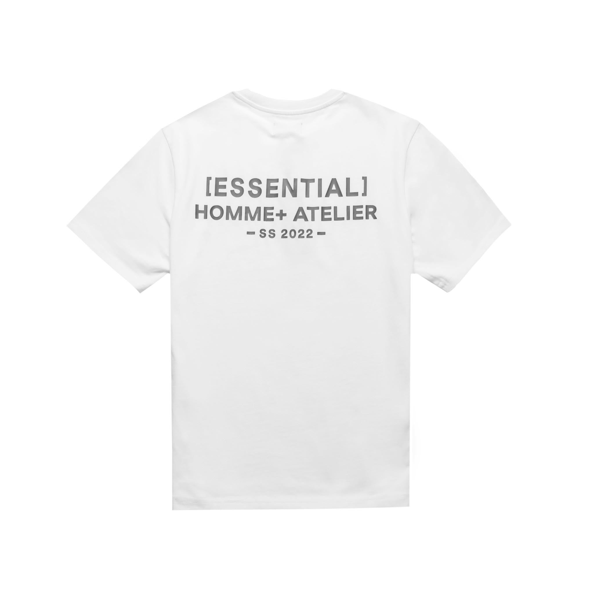 HOMME+ 'ESSENTIAL' Rubber Print Tee White