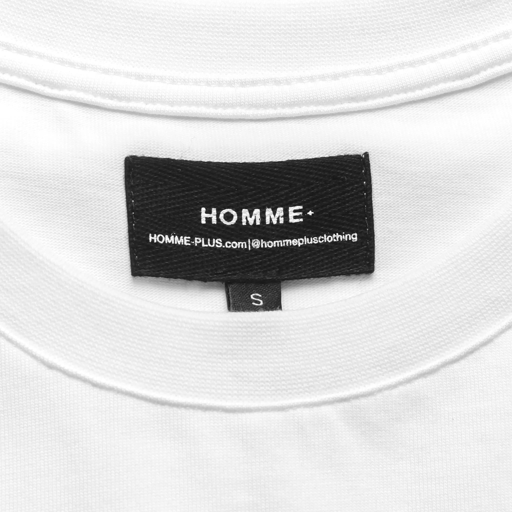 HOMME+ 'ESSENTIAL' Rubber Print Tee White