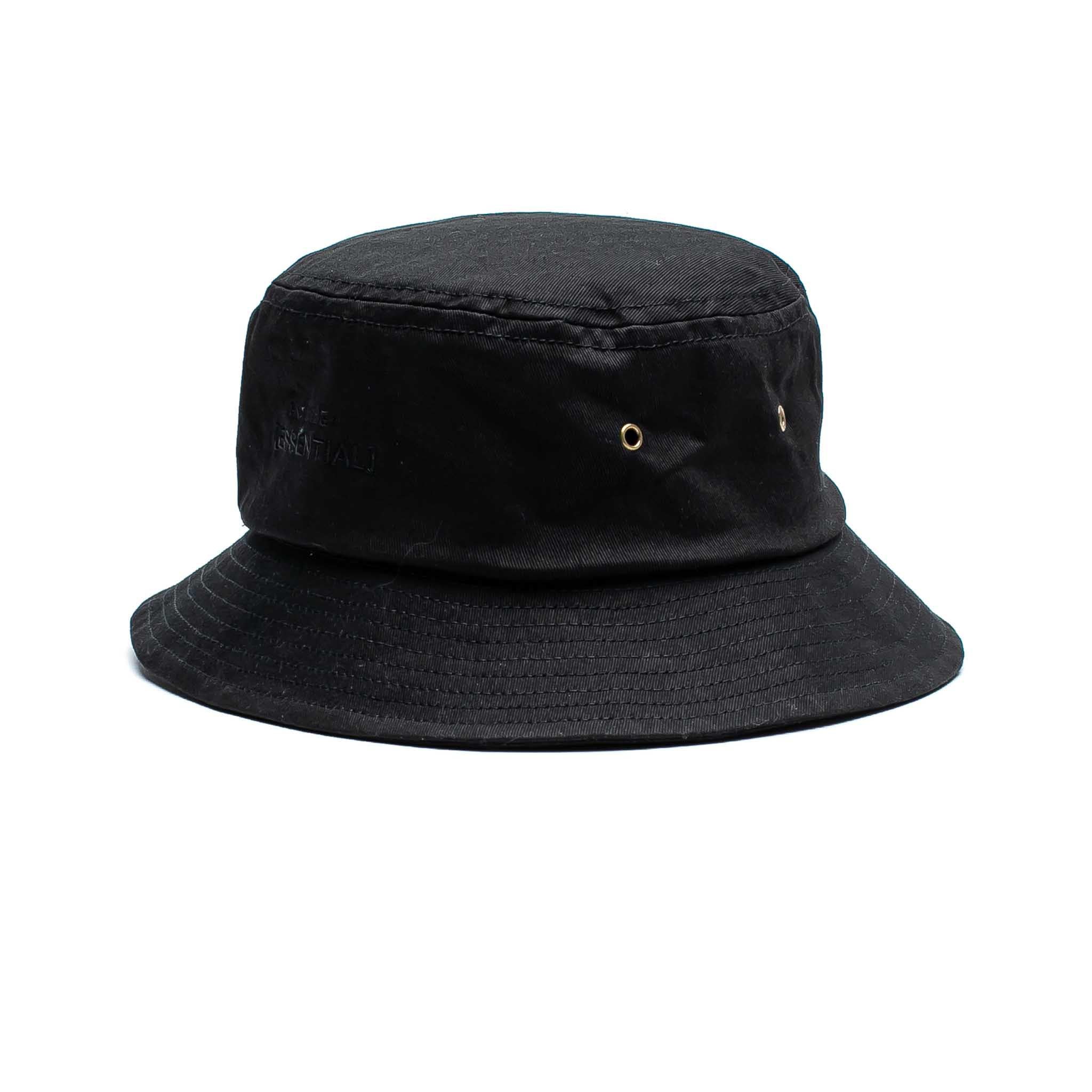 HOMME+ ESSENTIAL Bucket Hat Black/Black